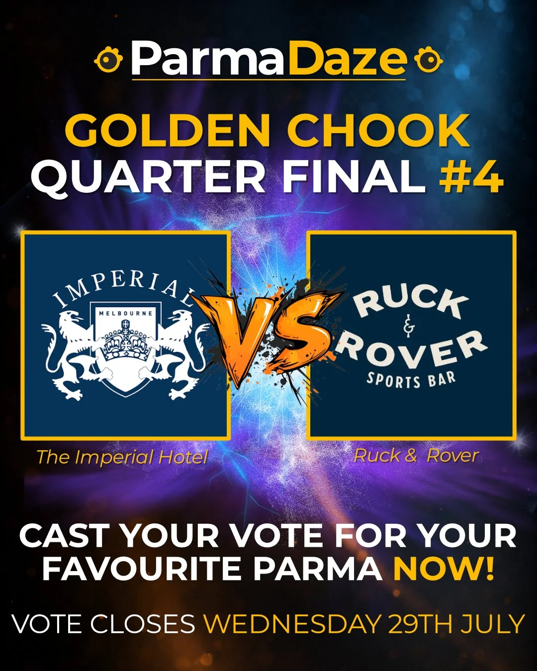 The @imperialbourkest  was one of ParmaDaze&rsquo;s greats for years, winning four consecutive Golden Chooks from 2012 to 2015. Since then, the pub has changed hands and the parma has changed with it, but the Impy name still carries plenty of weight 