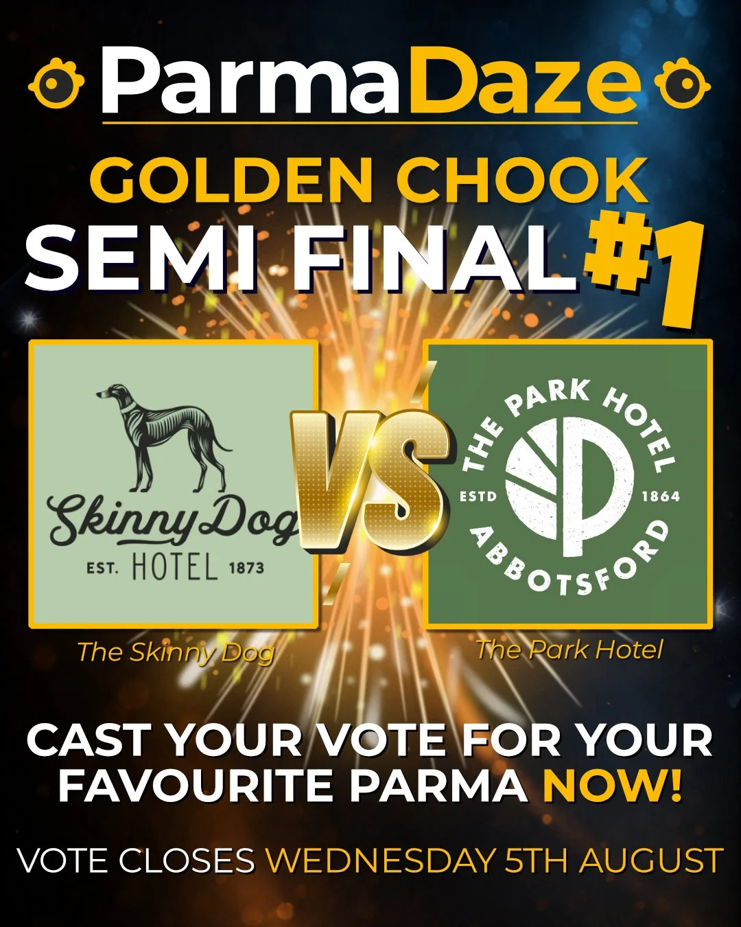 We&rsquo;re down to the final four, and this is an absolute heavyweight clash.

On one side, Kew&rsquo;s long-time favourite @skinnydoghotel. They entered the tournament as the top seed after dominating the nominations, then backed it up with a convi