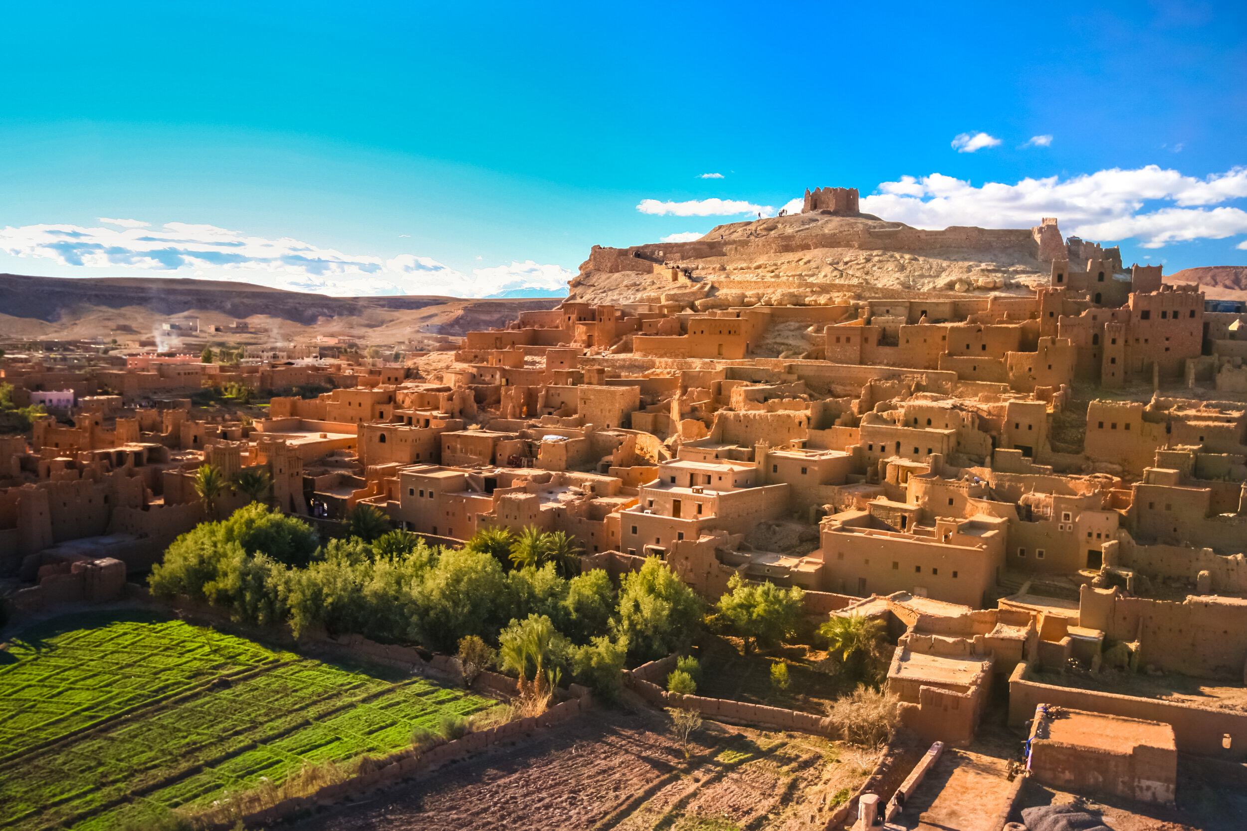  Ait Benhaddou, a fortified city along the former caravan route between the Sahara and Marrakech 