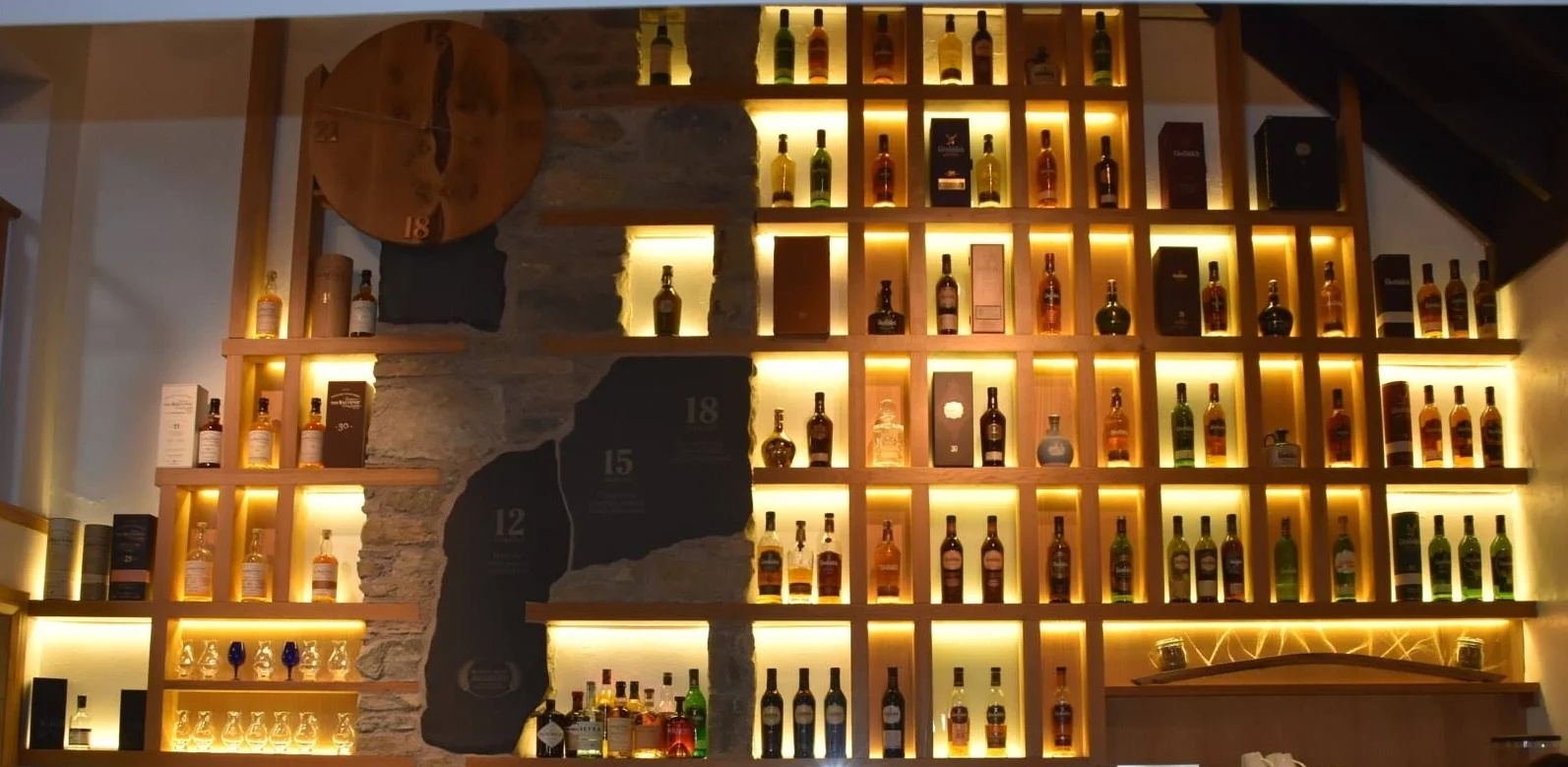 The bar at the Glenfiddich Visitor Restaurant
