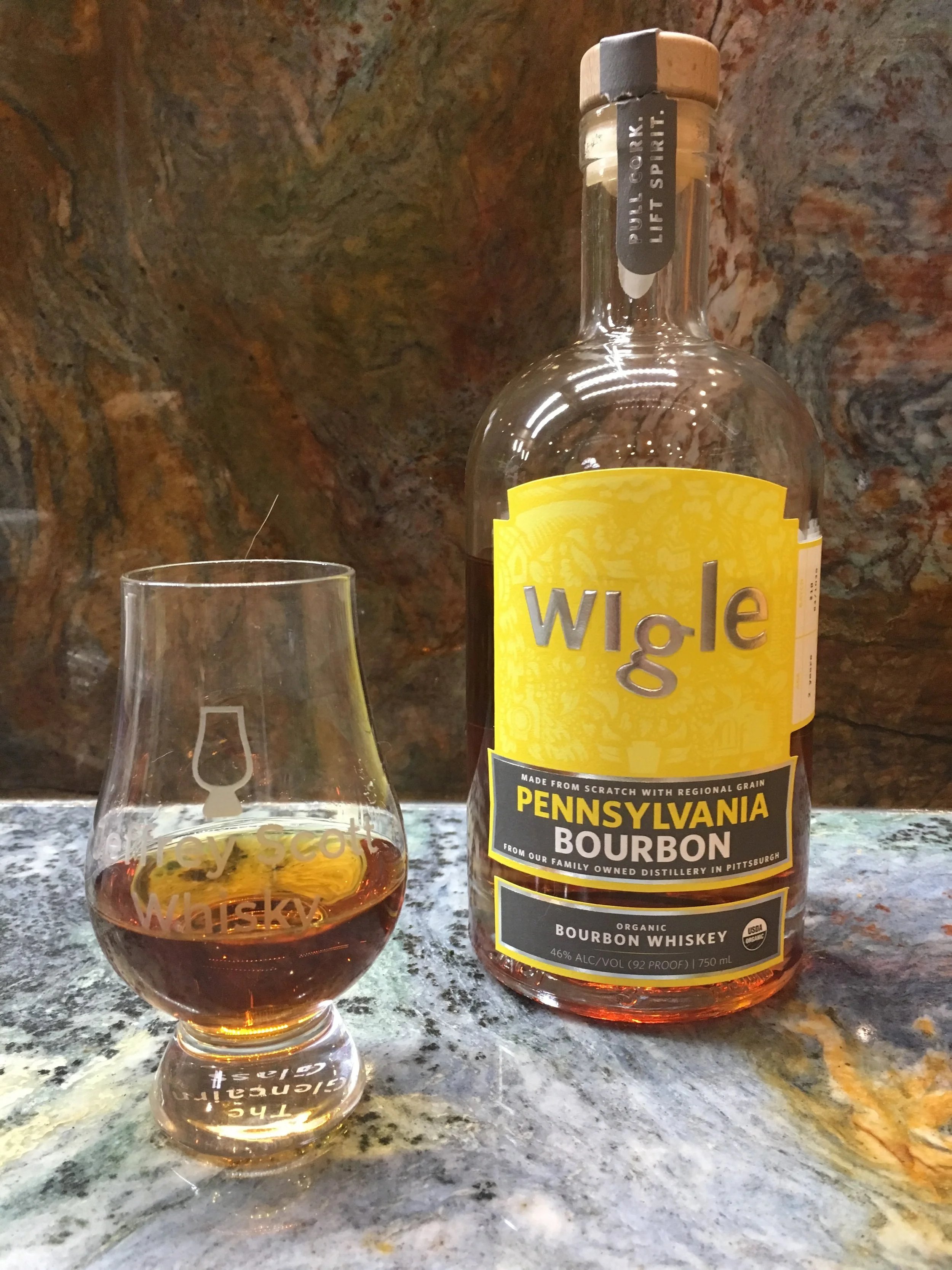 Wigle Pennsylvania Organic Bourbon Whiskey 46% ABV, Batch #18, Aged 2 Years