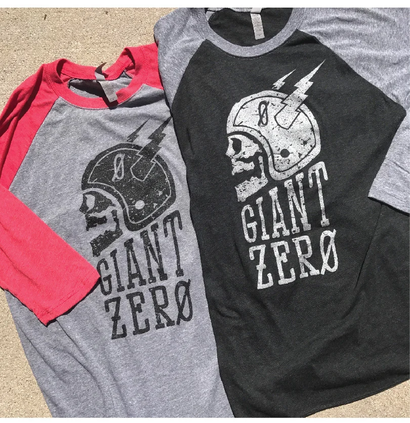 RED/GRAY Giant Zero "Lightning Rider" Unisex Baseball Tee