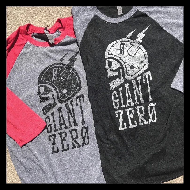 GRAY/BLACK Giant Zero "Lightning Rider" Unisex Baseball tee