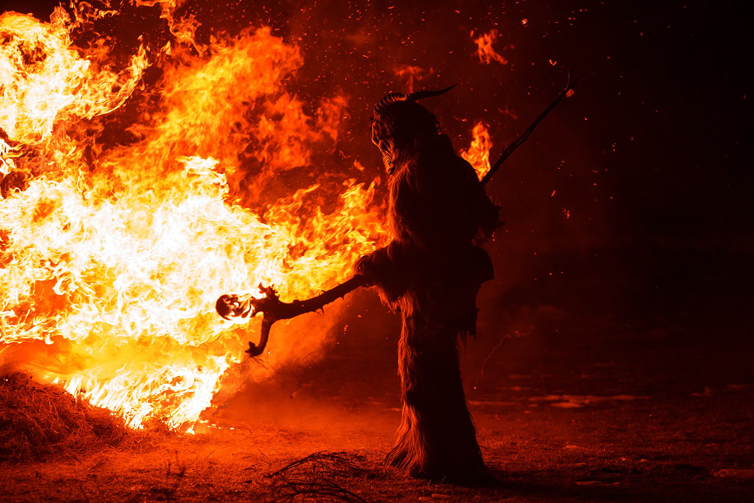  Krampus tradition, Tarvisio, Italy 