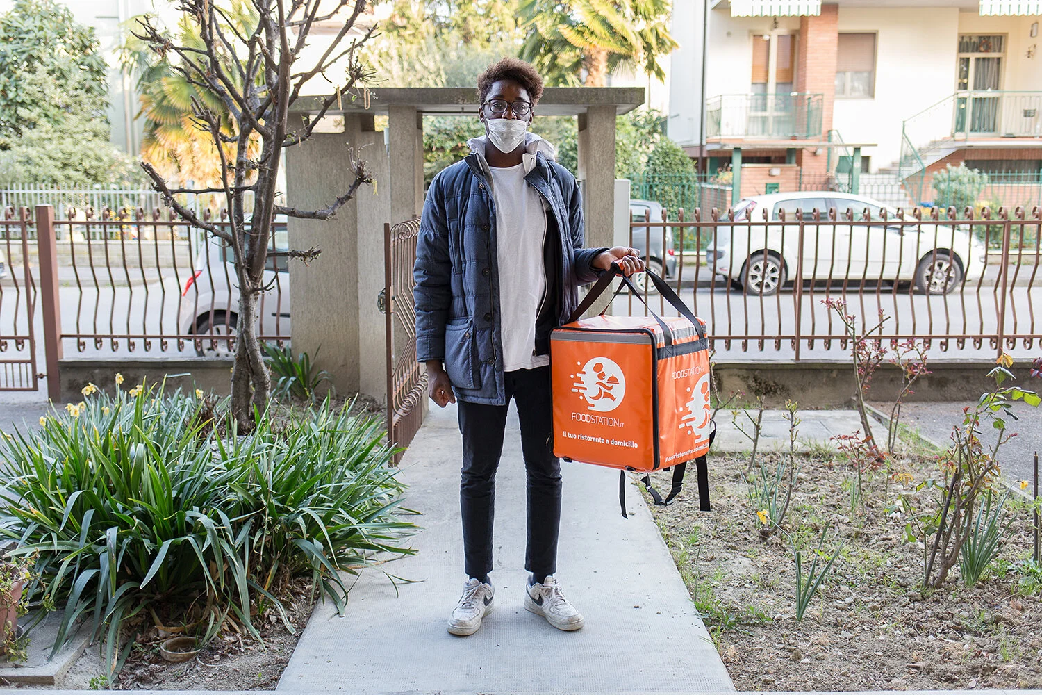  Joel, 19. "FoodStation" rider, Forlì, 22/03/2020. [A written interview is available] 