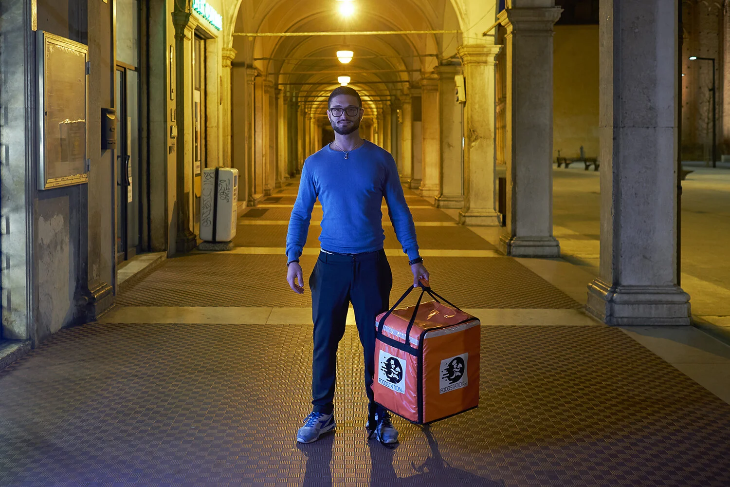  Davide, 25. "FoodStation" rider, Cesena, 17/03/2020 (whom I met near my mother’s house). [A written interview is available] 