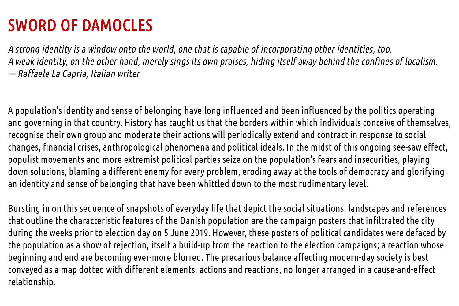 Sword of Damocles — Filippo Venturi Photography