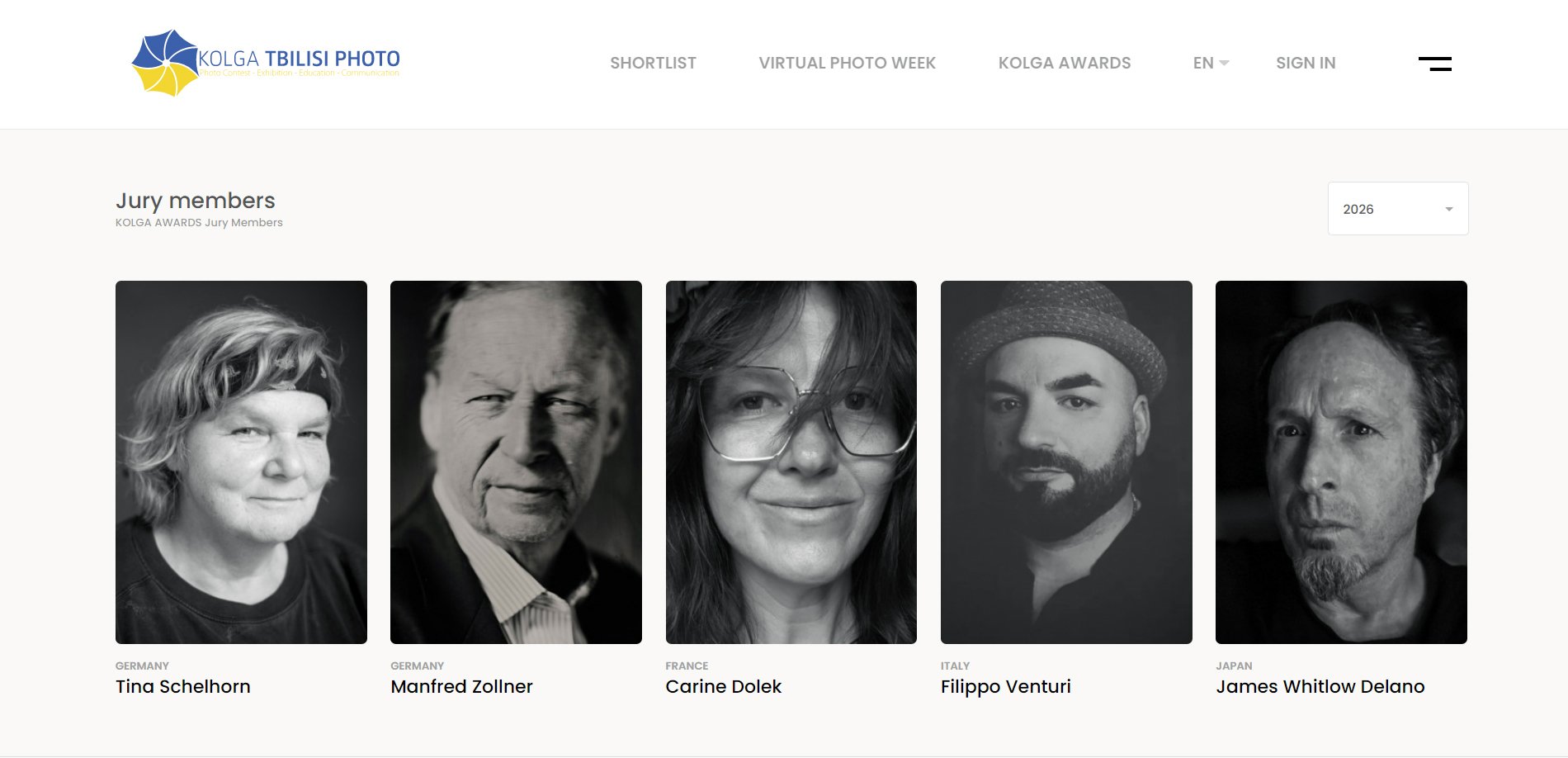 Giurato al Kolga Tbilisi Photo