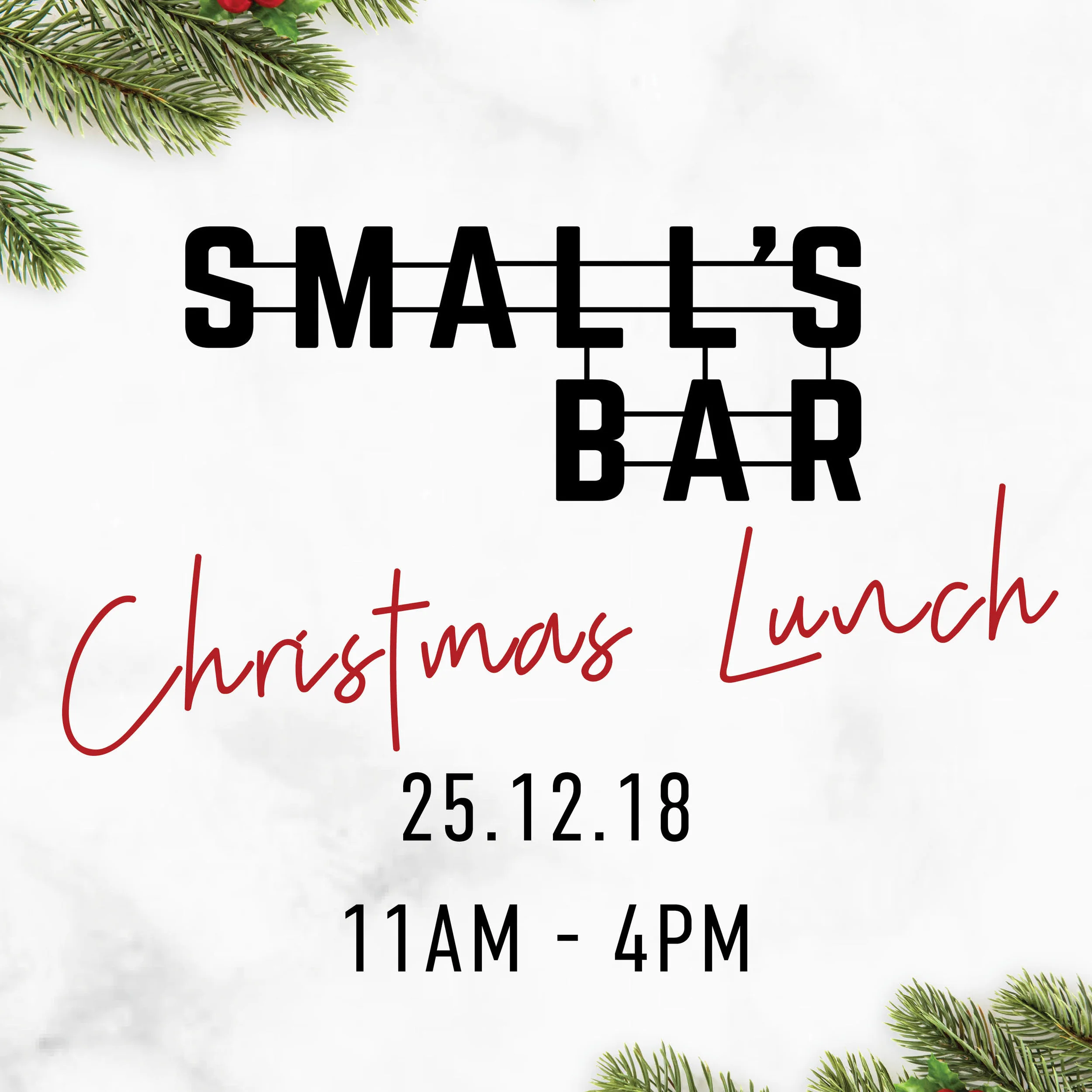 Christmas Lunch at Small's Bar