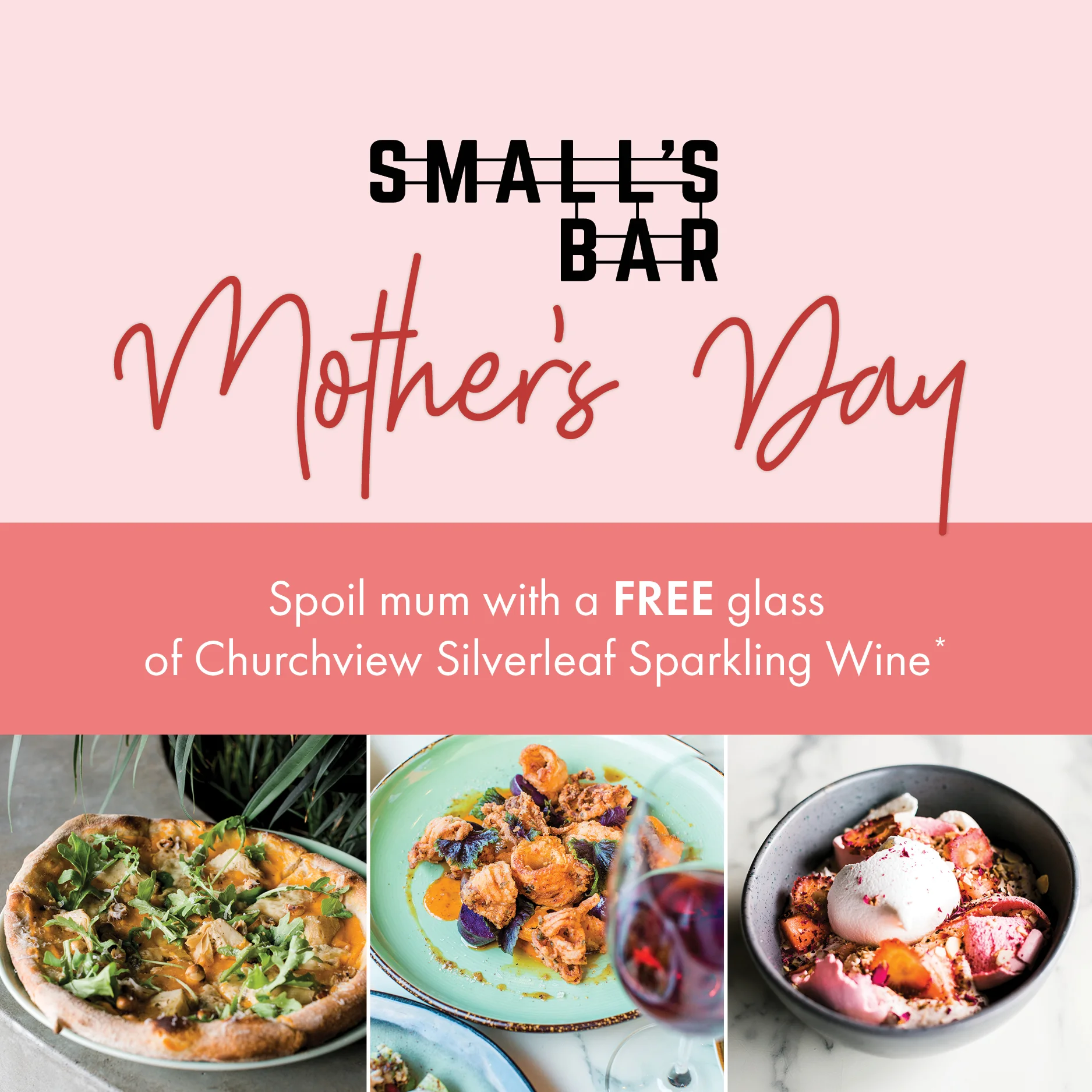 Spoil mum this Mother's Day with a FREE glass of bubbles!