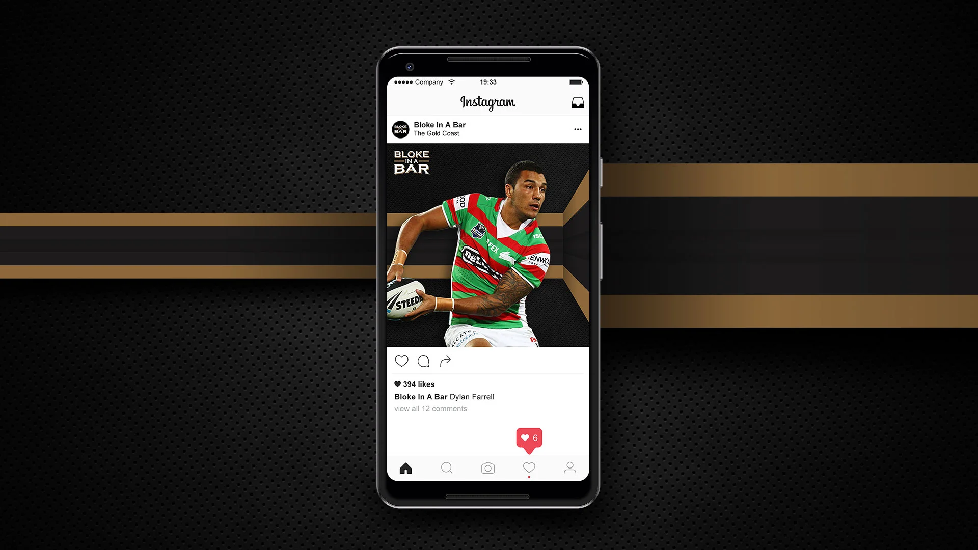 Bloke In A Bar instagram design