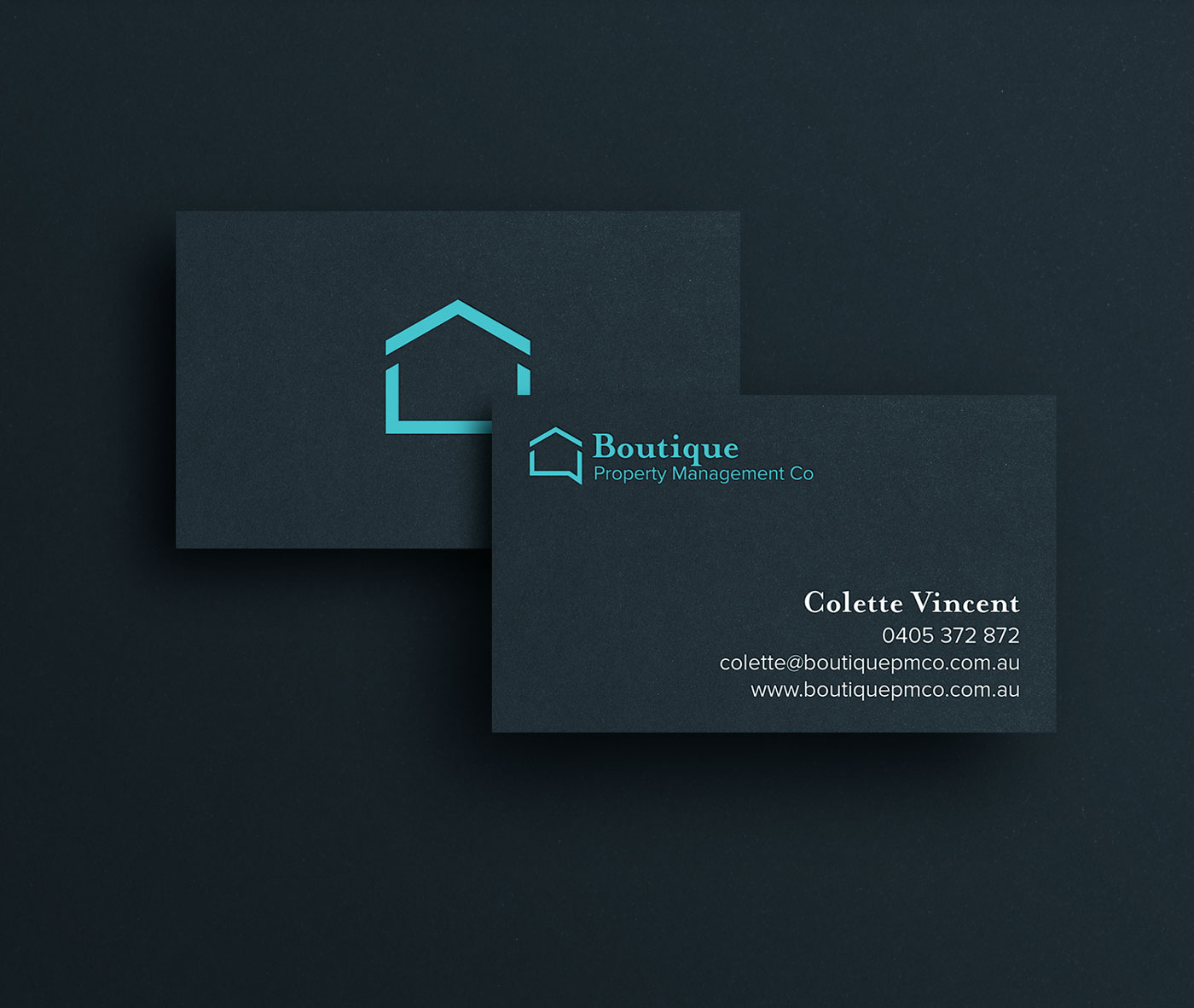 Boutique Property Management Co Business card design