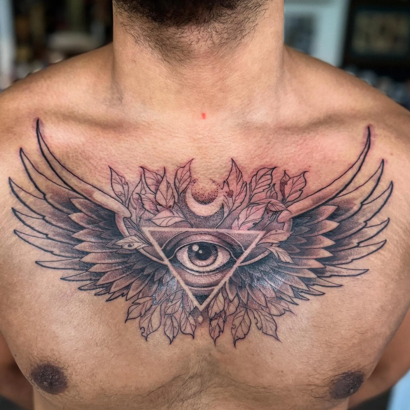 Beautiful Chest Piece Tattoos by @youngjaredtattoo