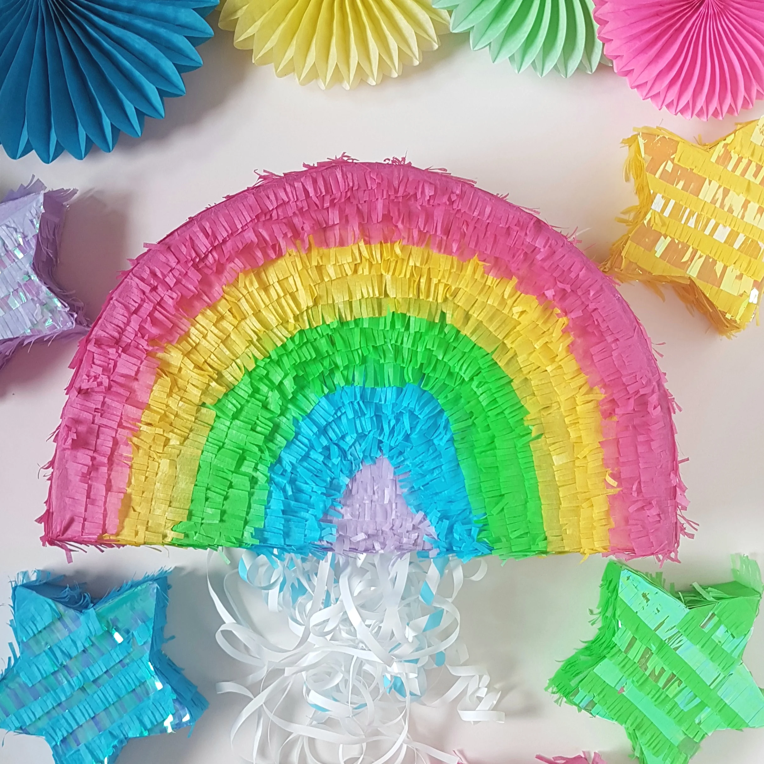 Rainbow Pullstring Pinata