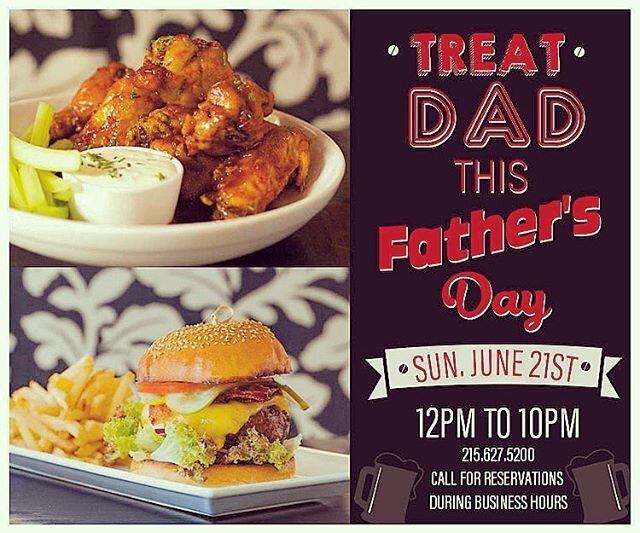 Don&rsquo;t forget #FathersDay is this Sunday! We still have some reservations available @vargabar for outdoor dining! Call 215.627.5200 during business hours! #OpenInPHL Monday-Friday 4-10pm, Saturday &amp; Sunday 12-10pm!