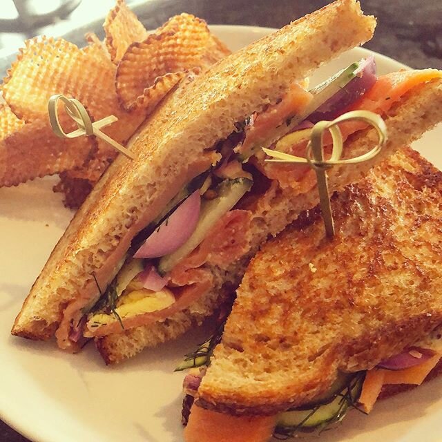 🚨 New Menu Item @vargabar 🚨 
Cured salmon, pickled eggs, cucumber, dill, and whole grain mustard aioli on whole wheat, with a side of homemade salt &amp; vinegar chips! #OpenInPHL 12pm to 10pm today! Call 215.627.5200 to grab a reservation, or just