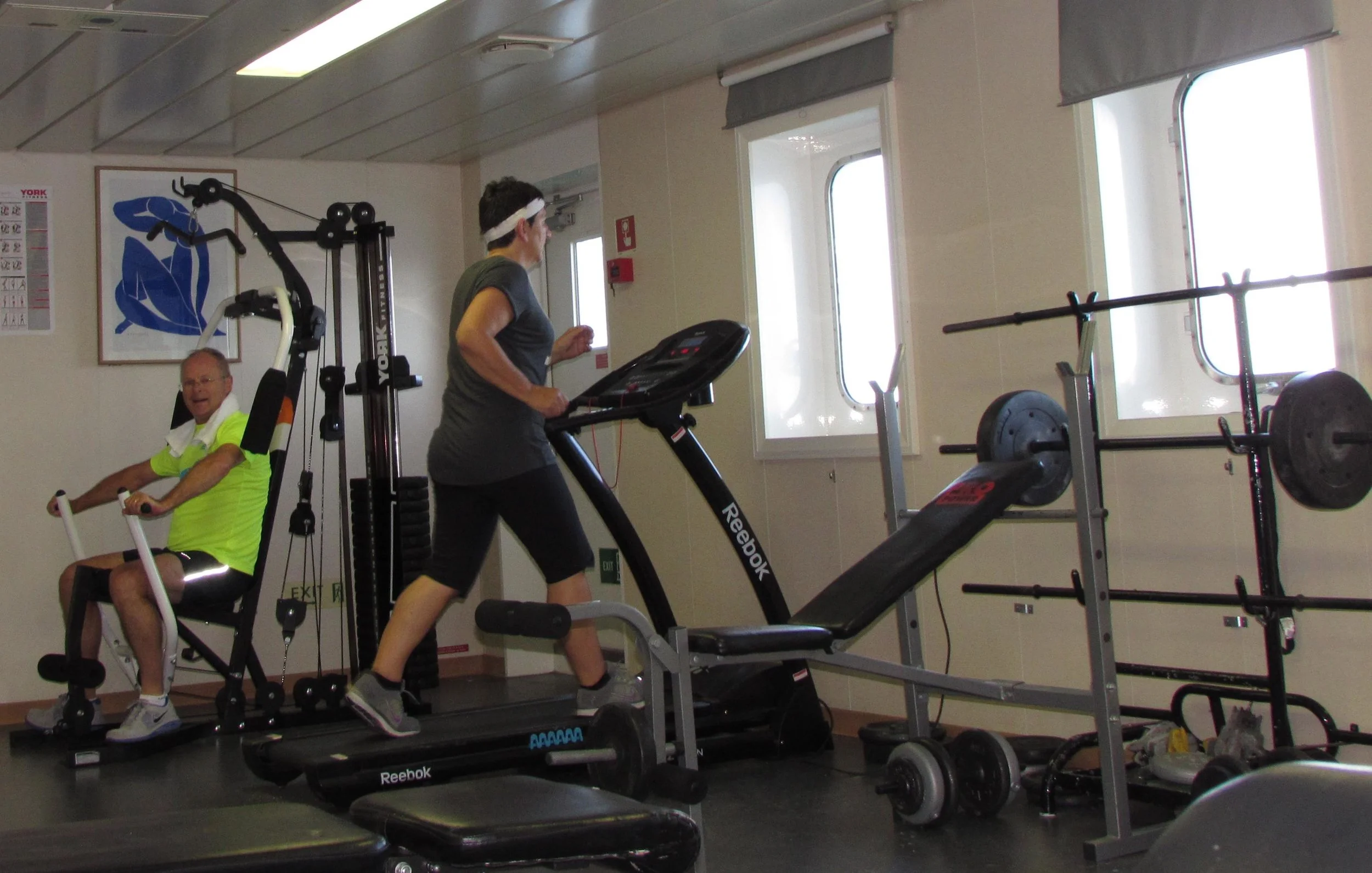 Keeping fit on board