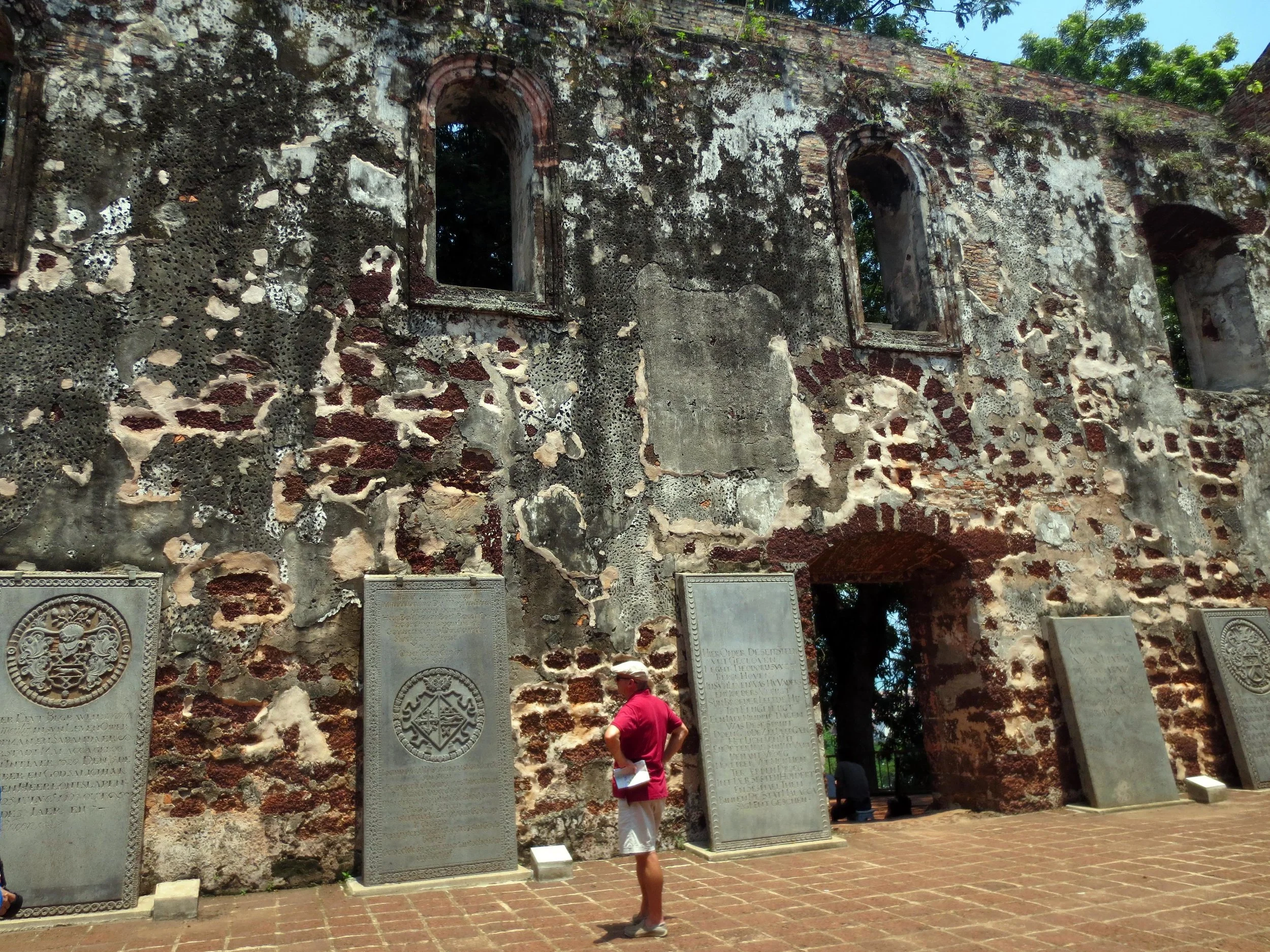 Malacca St Paul Church - Dutch gravestones