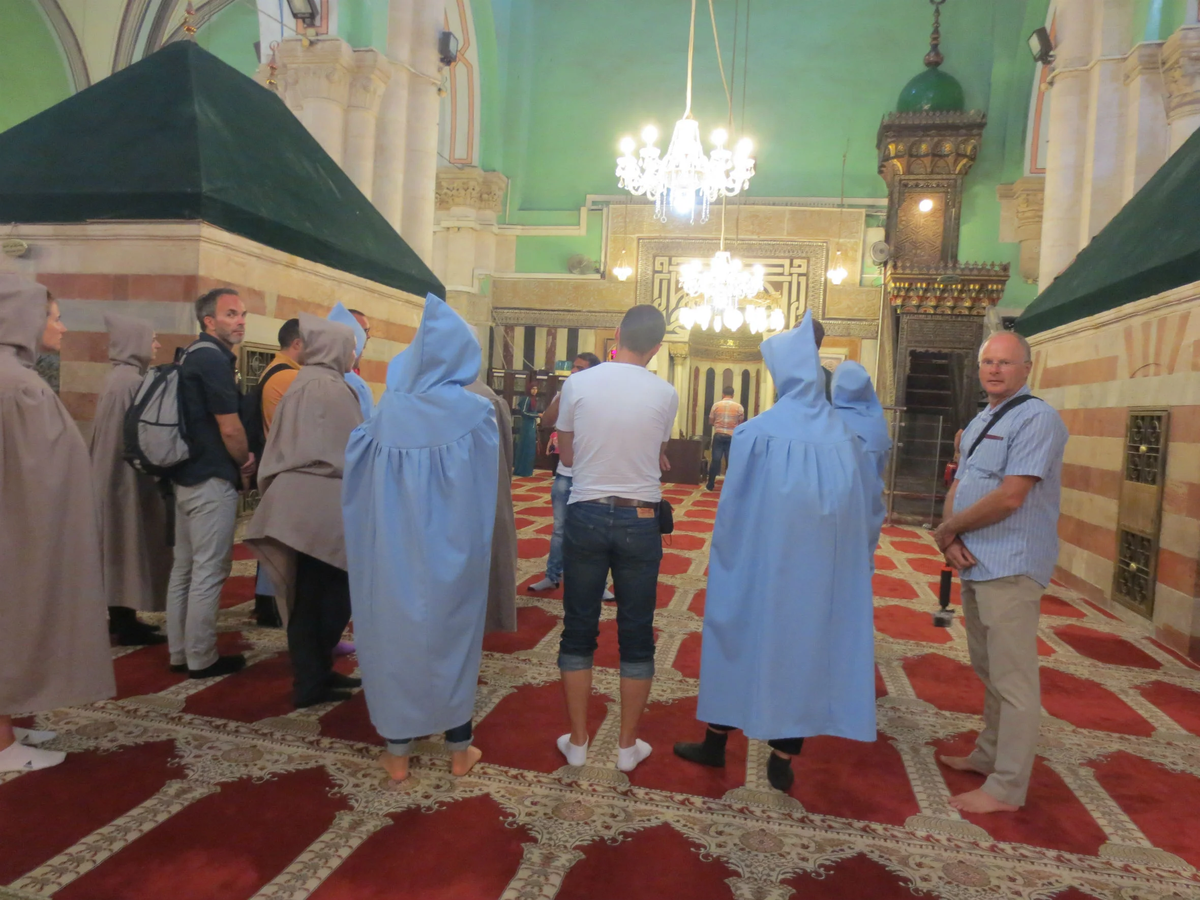 Ibrahimi Mosque with the tombs of Abraham and his family. Note: women needed to be fully covered.