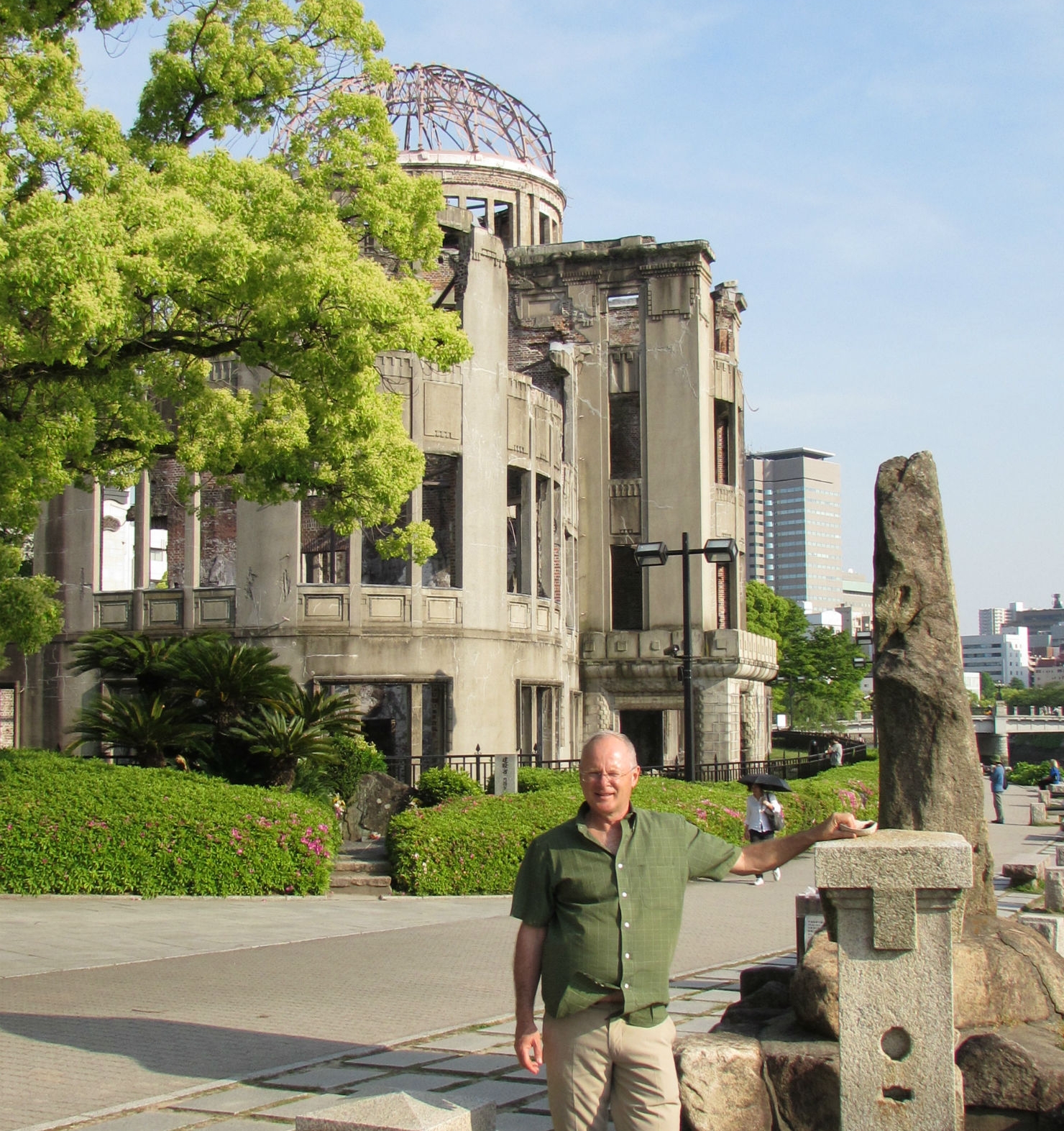In front of the atomic dome in Hiroshima