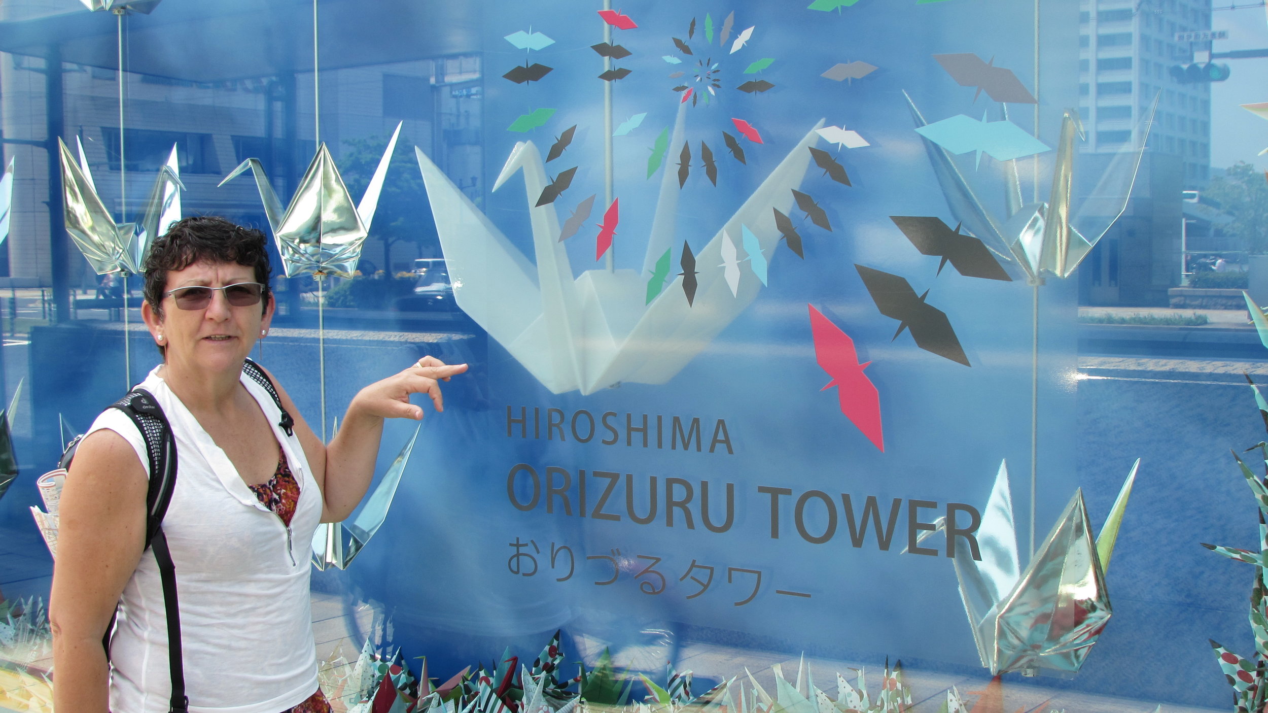 Origami birds symbolizing peace