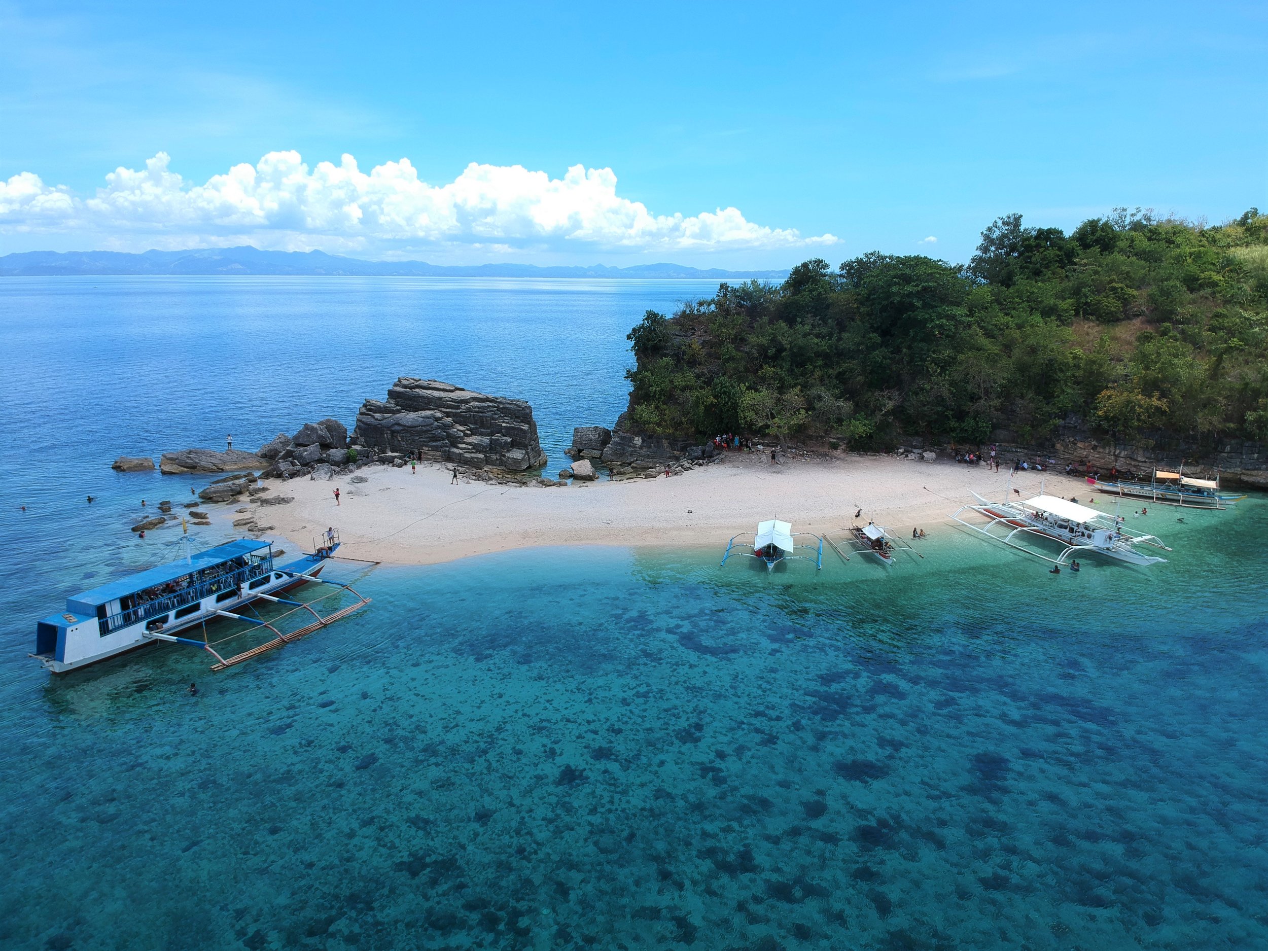 Resting on a remote island