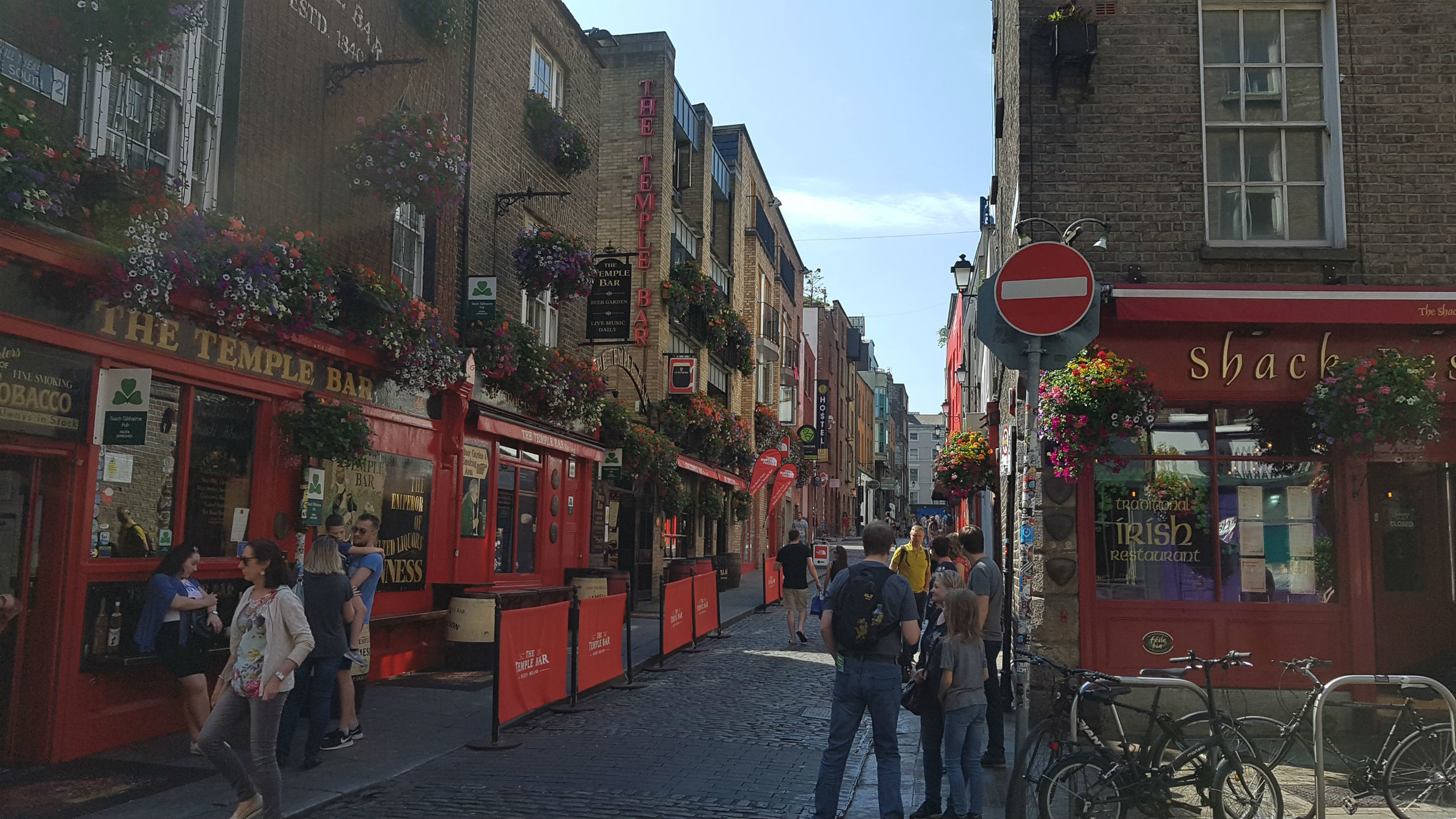 Temple Bar district in Dublin