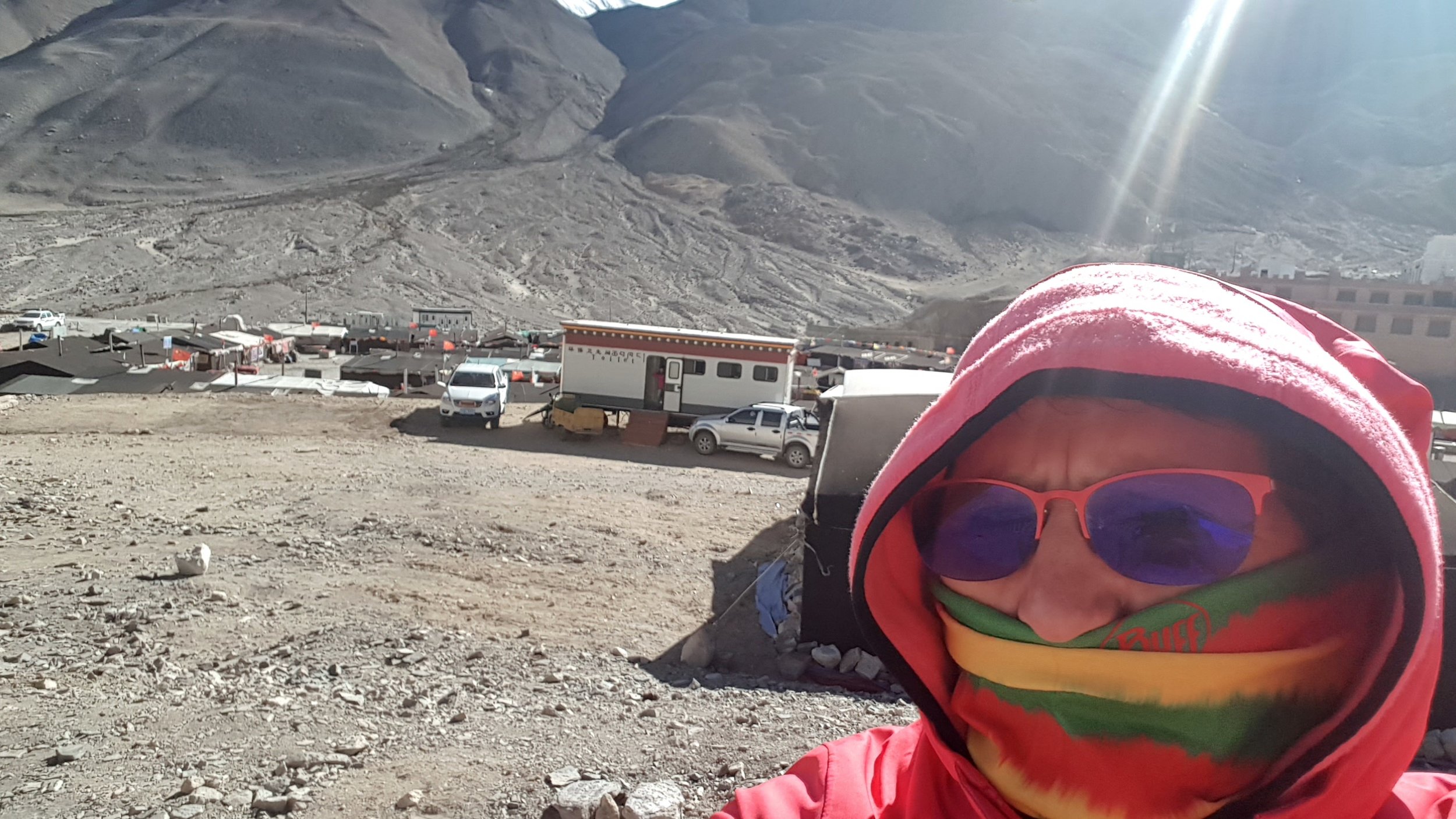 Cold wind blowing in the Everest Base Camp