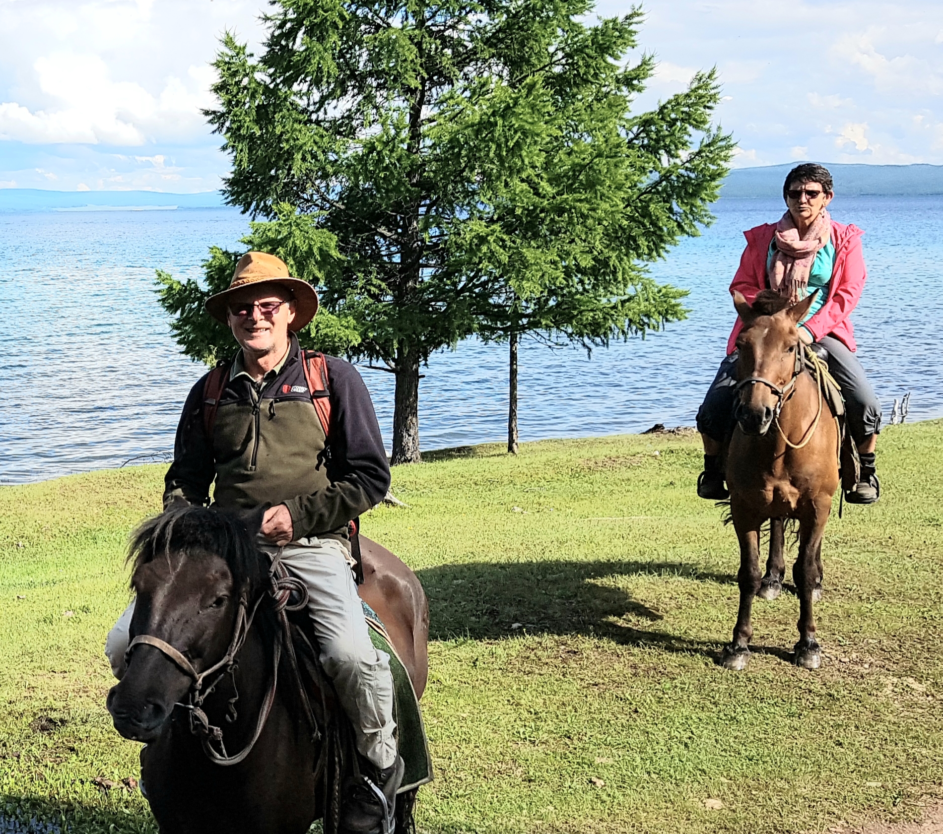 Horse riding at the Khuvsgul Lake