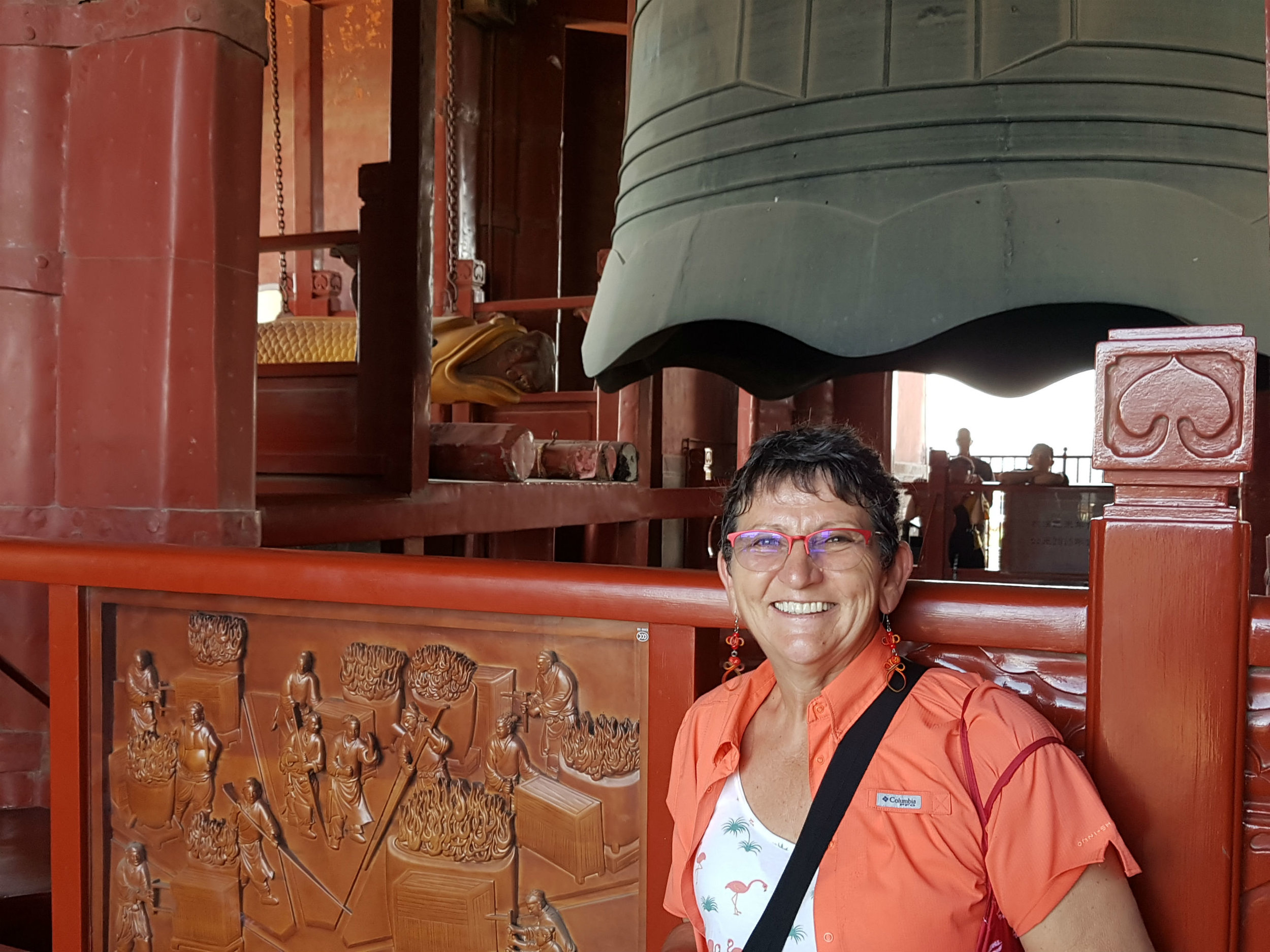 Inside the ancient drum-bell tower in Beijing