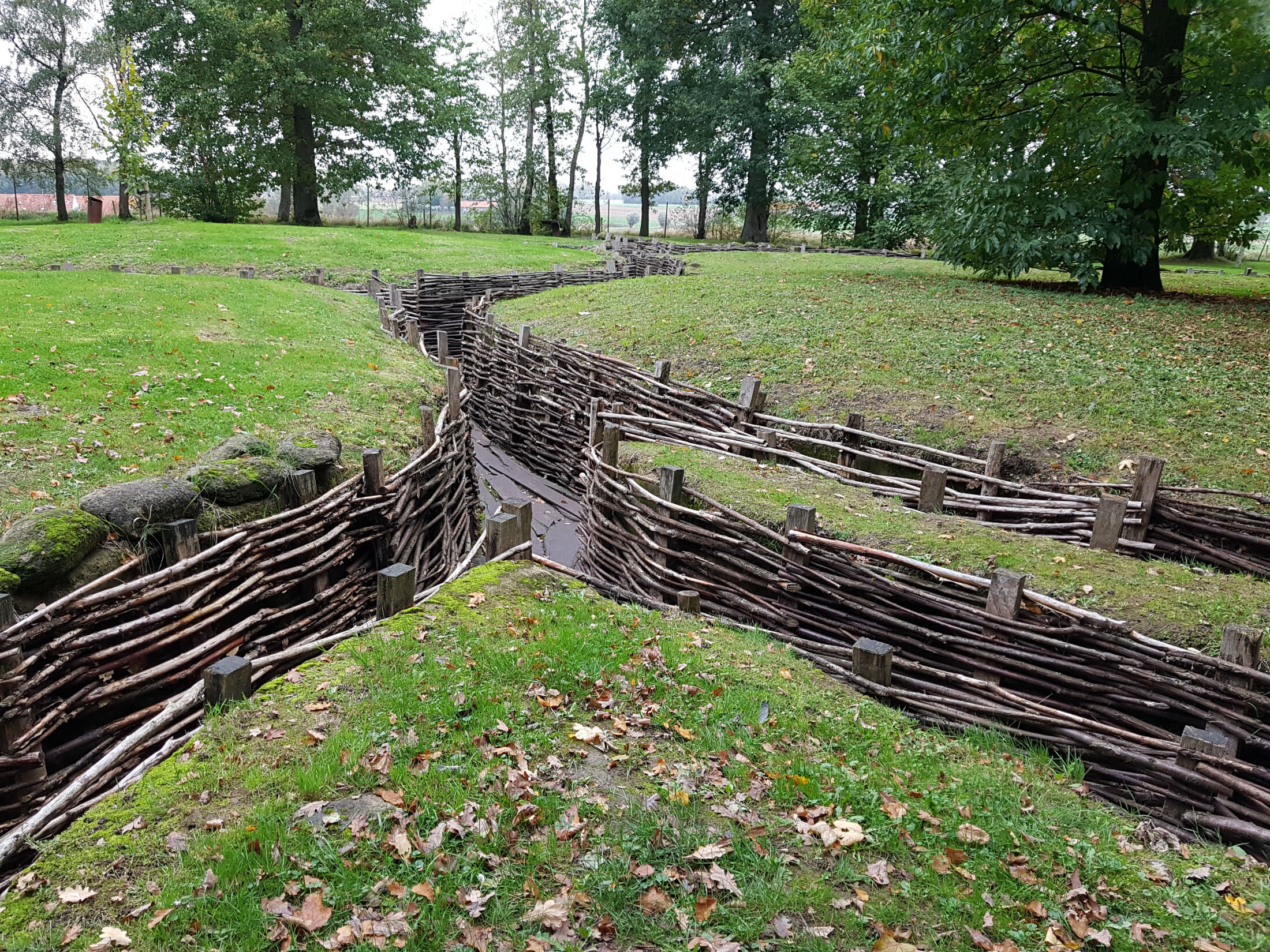 Reconstructed German trenches