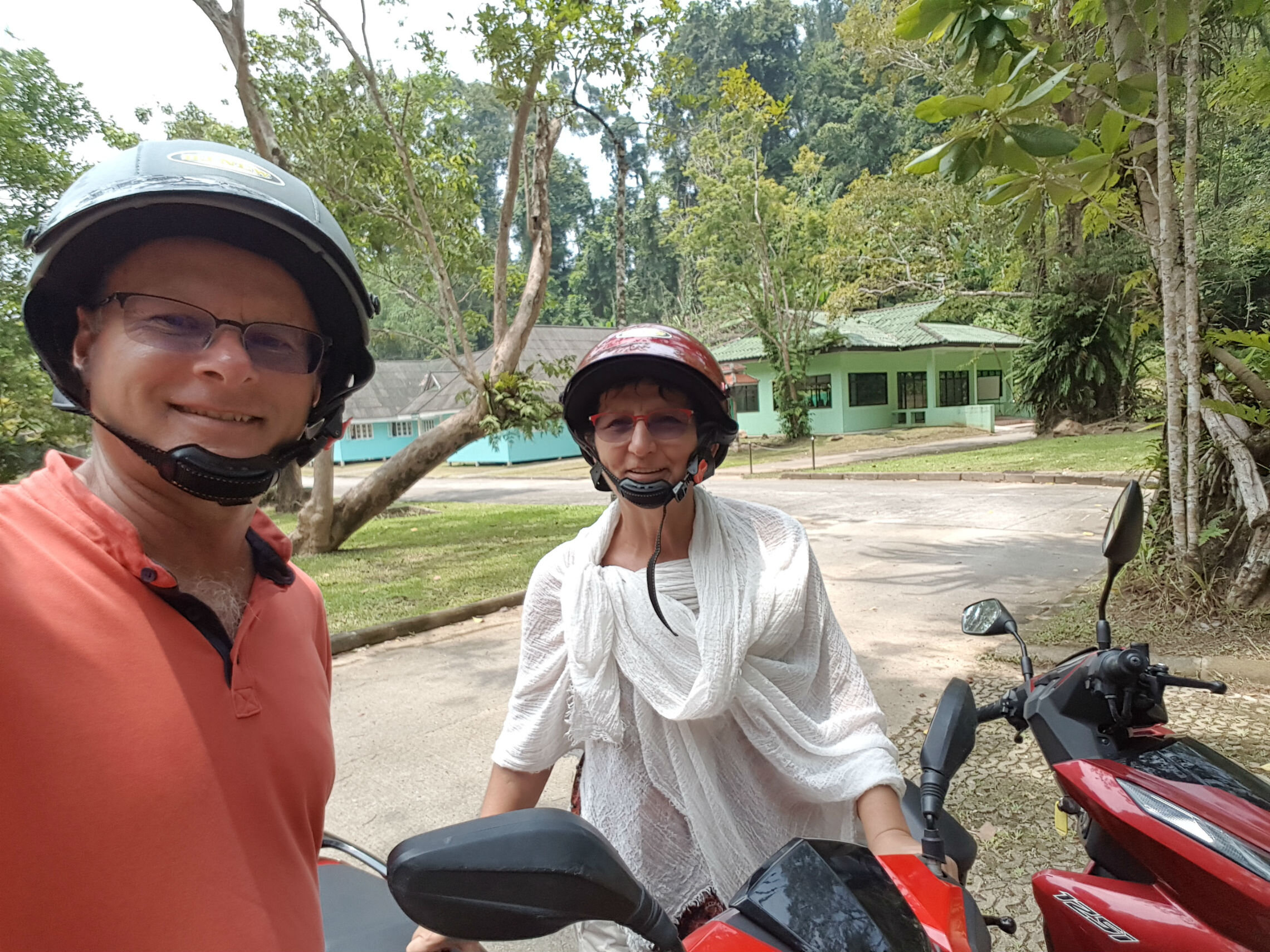 On our scooters discovering Phuket Island