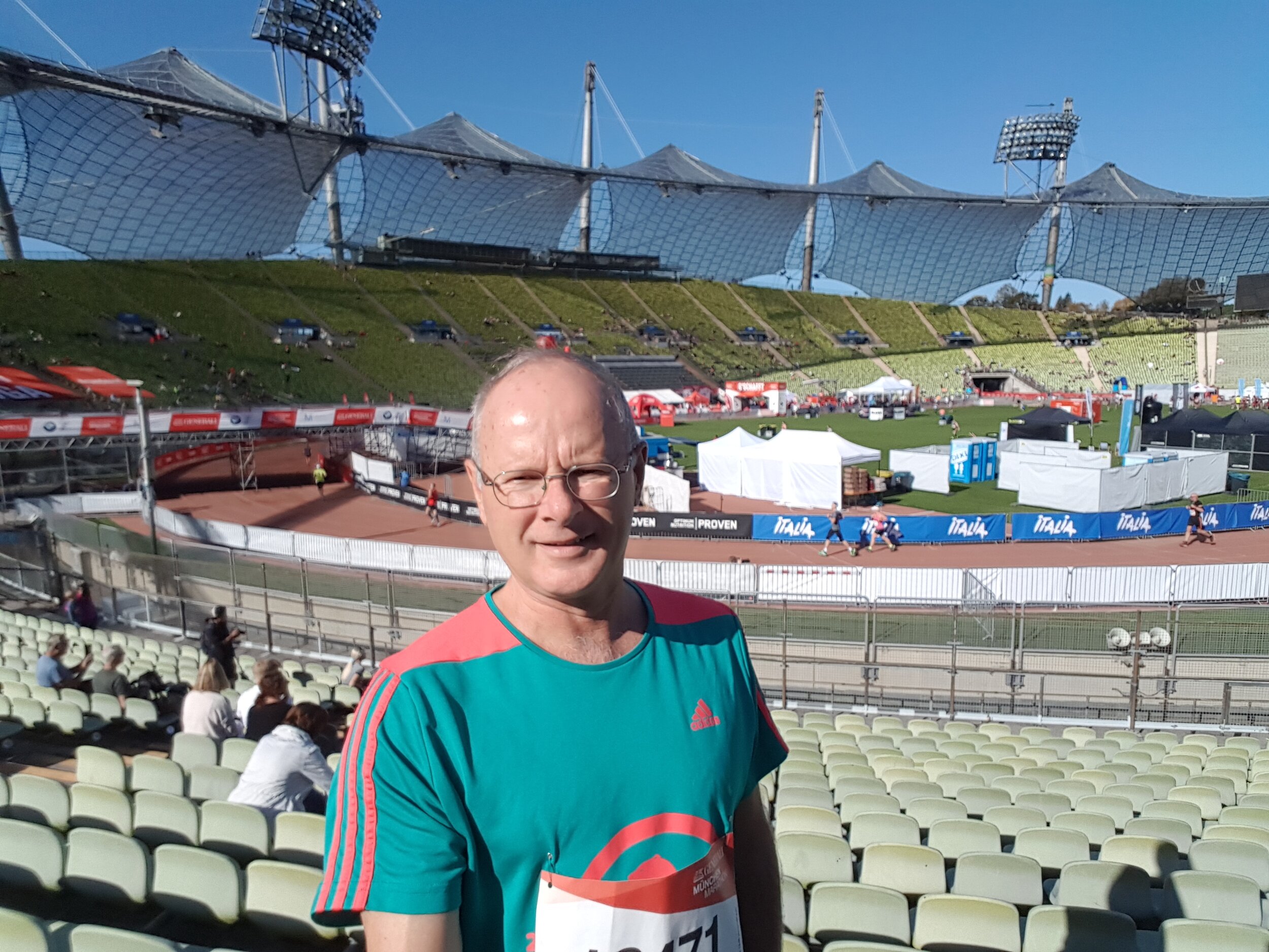 Olympic Stadium Munich, finish half-marathon