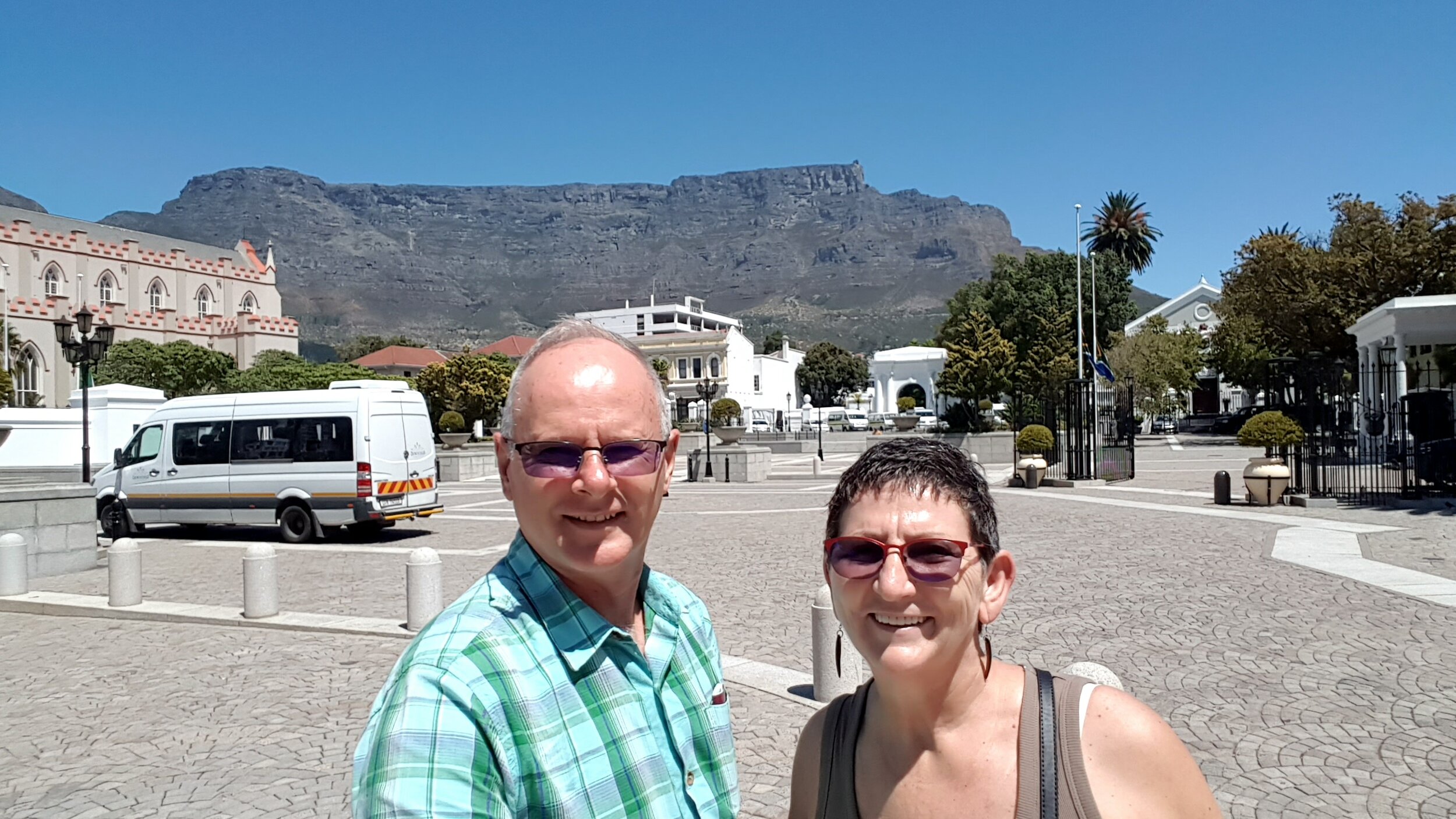 At the parliament square in Cape Town, South Africa