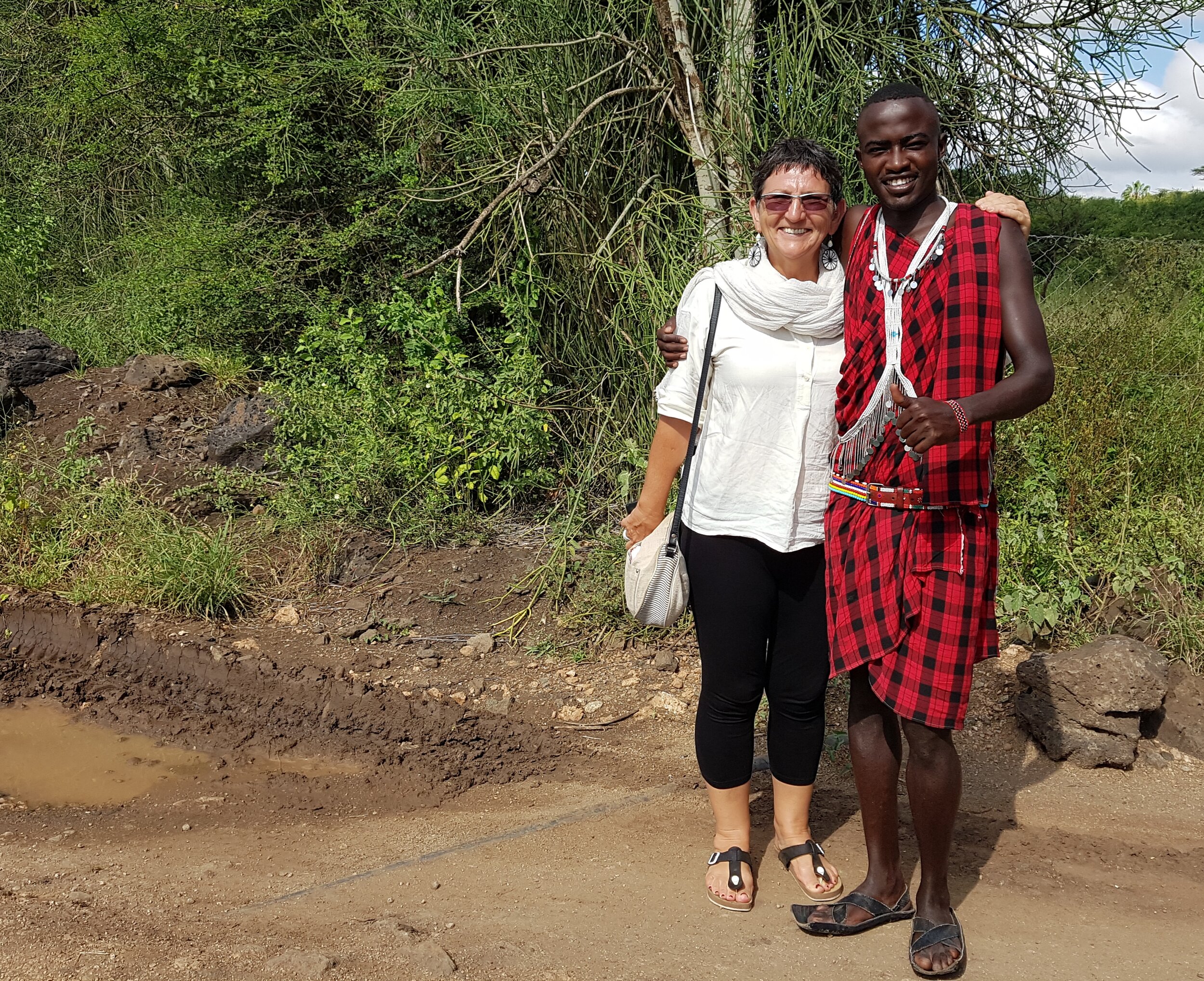 Francien and her Maasai friend....