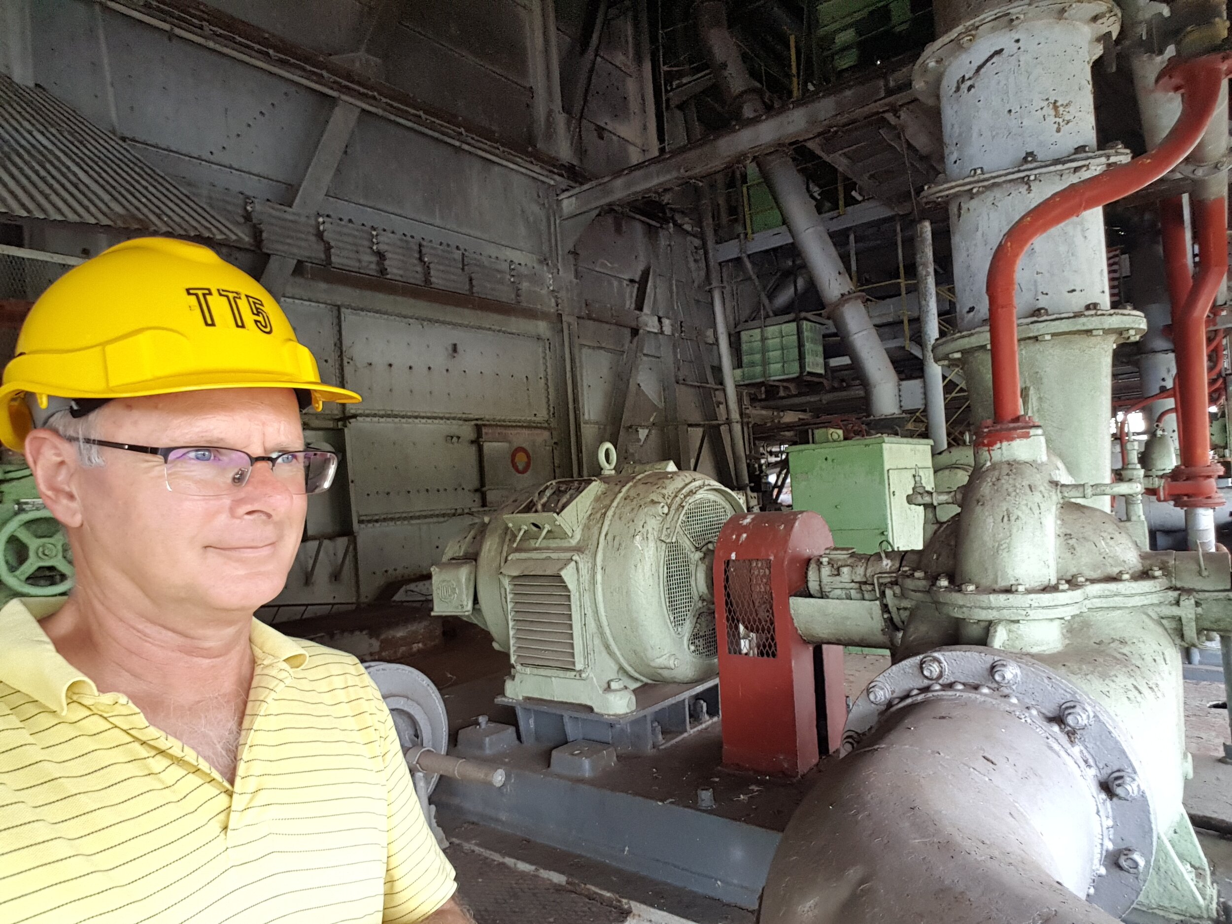 Inside decommissioned tin-dredge