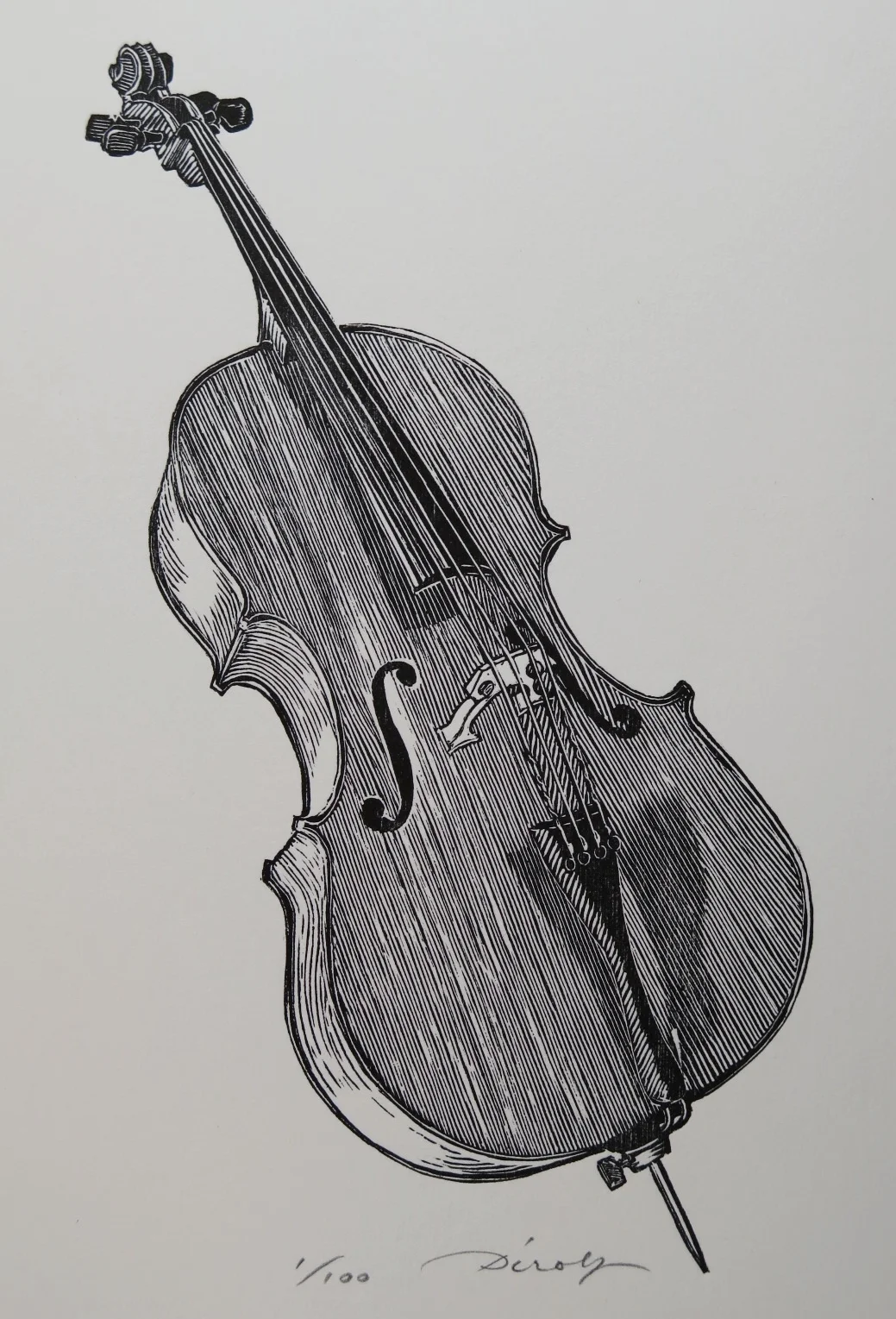 Cello (4 3/4" x 8" Engraving)
