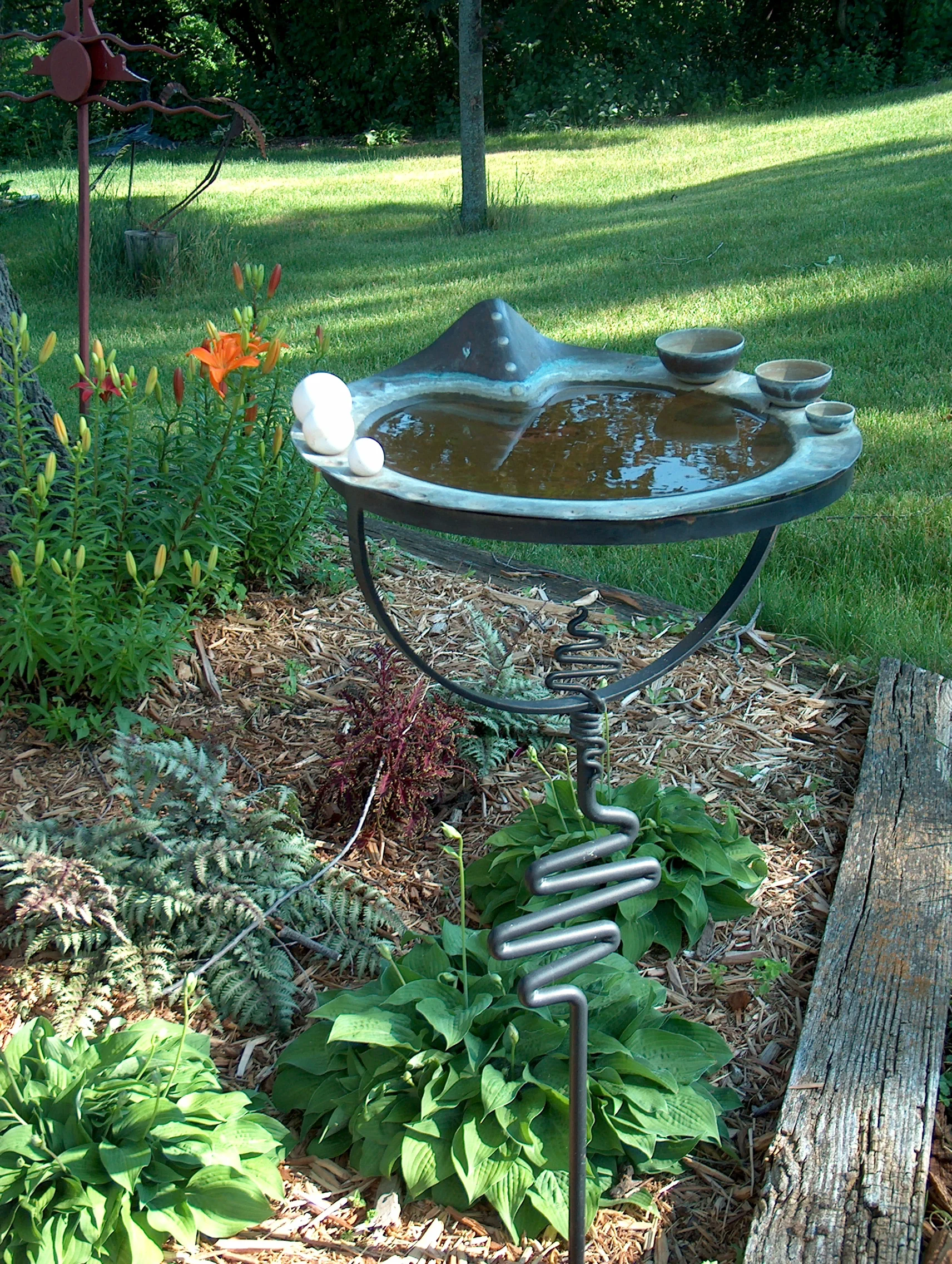 Copper Bird Bath