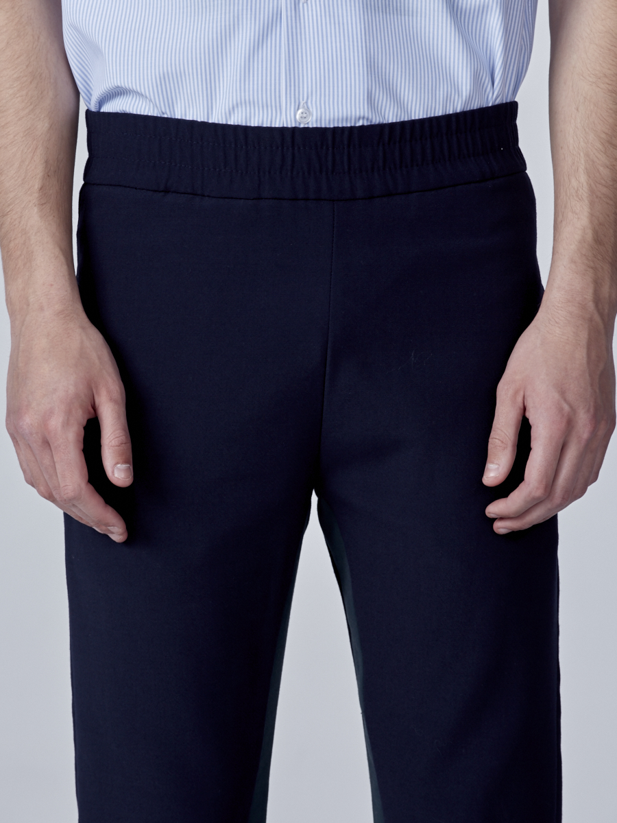 Blue tracksuit pants for man waist detail