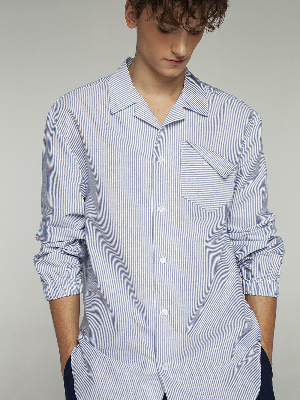 striped oversize shirt