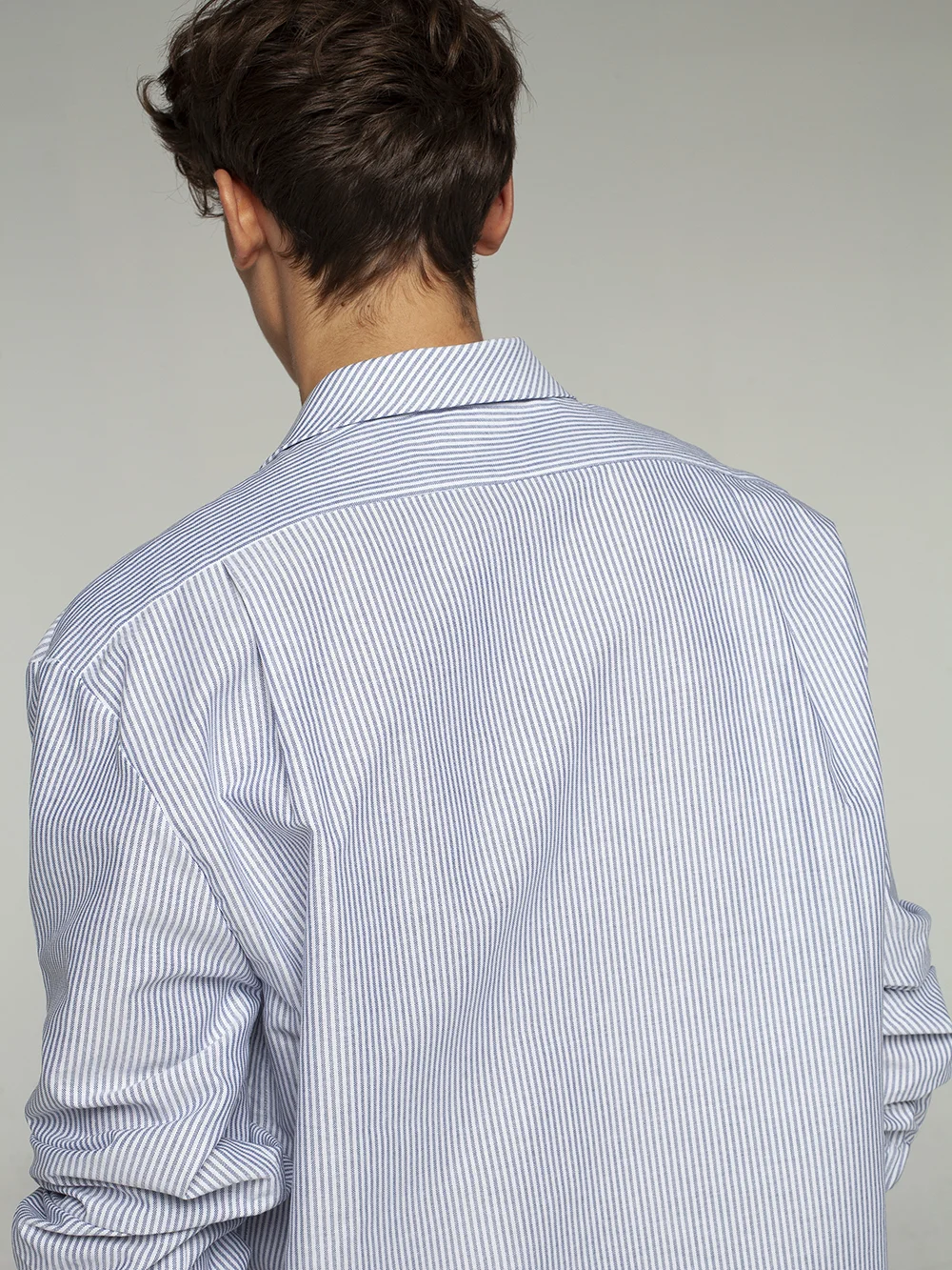 striped oversized shirt back