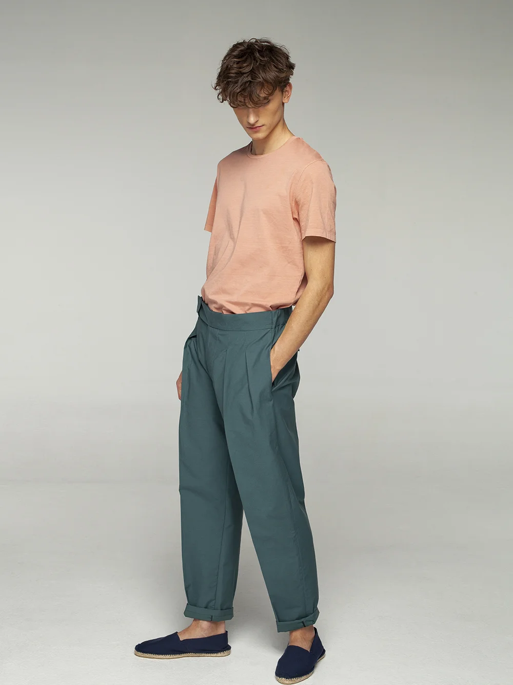 green carrot fit trousers side