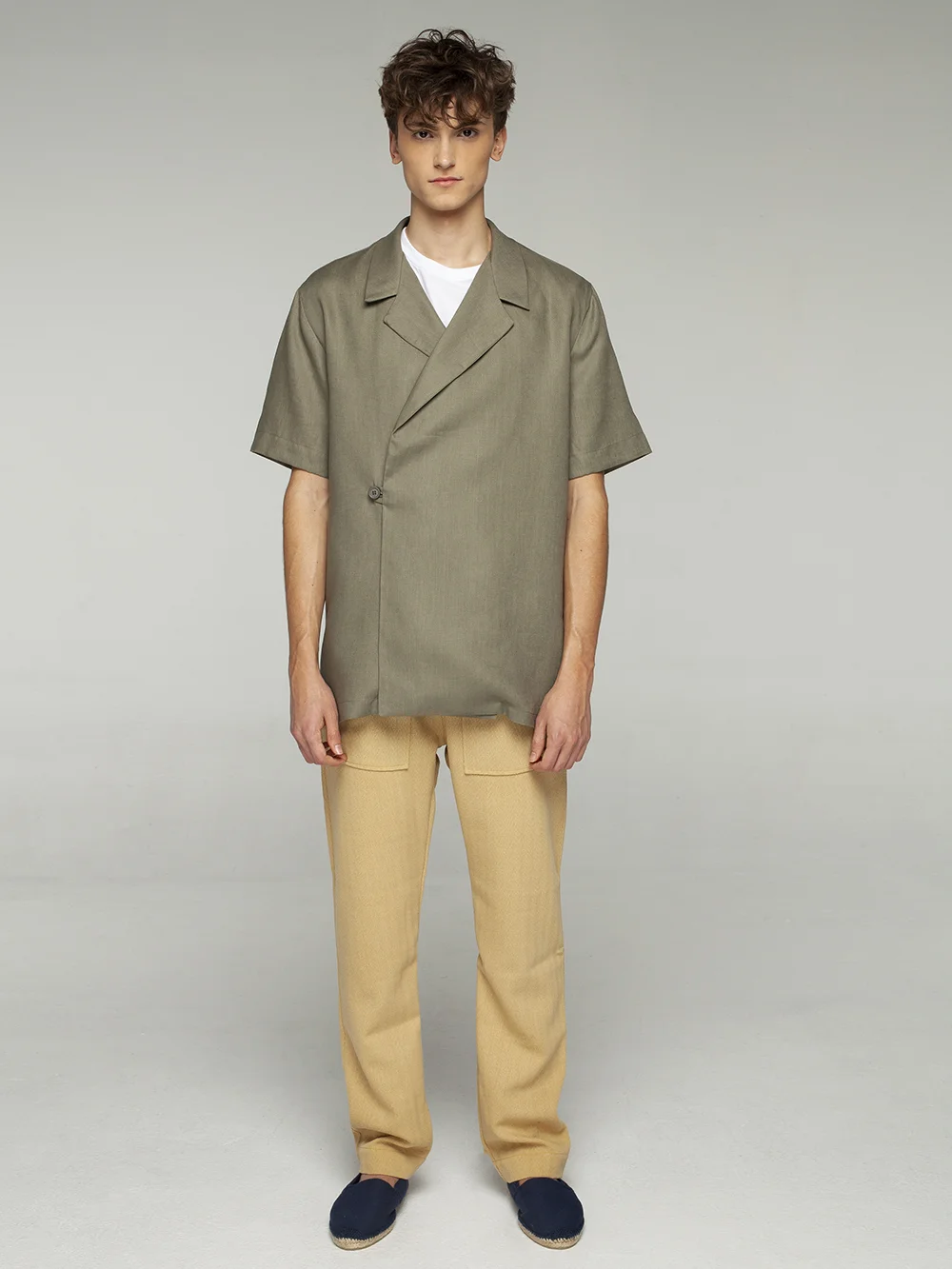 Olive Tuxedo Shirt