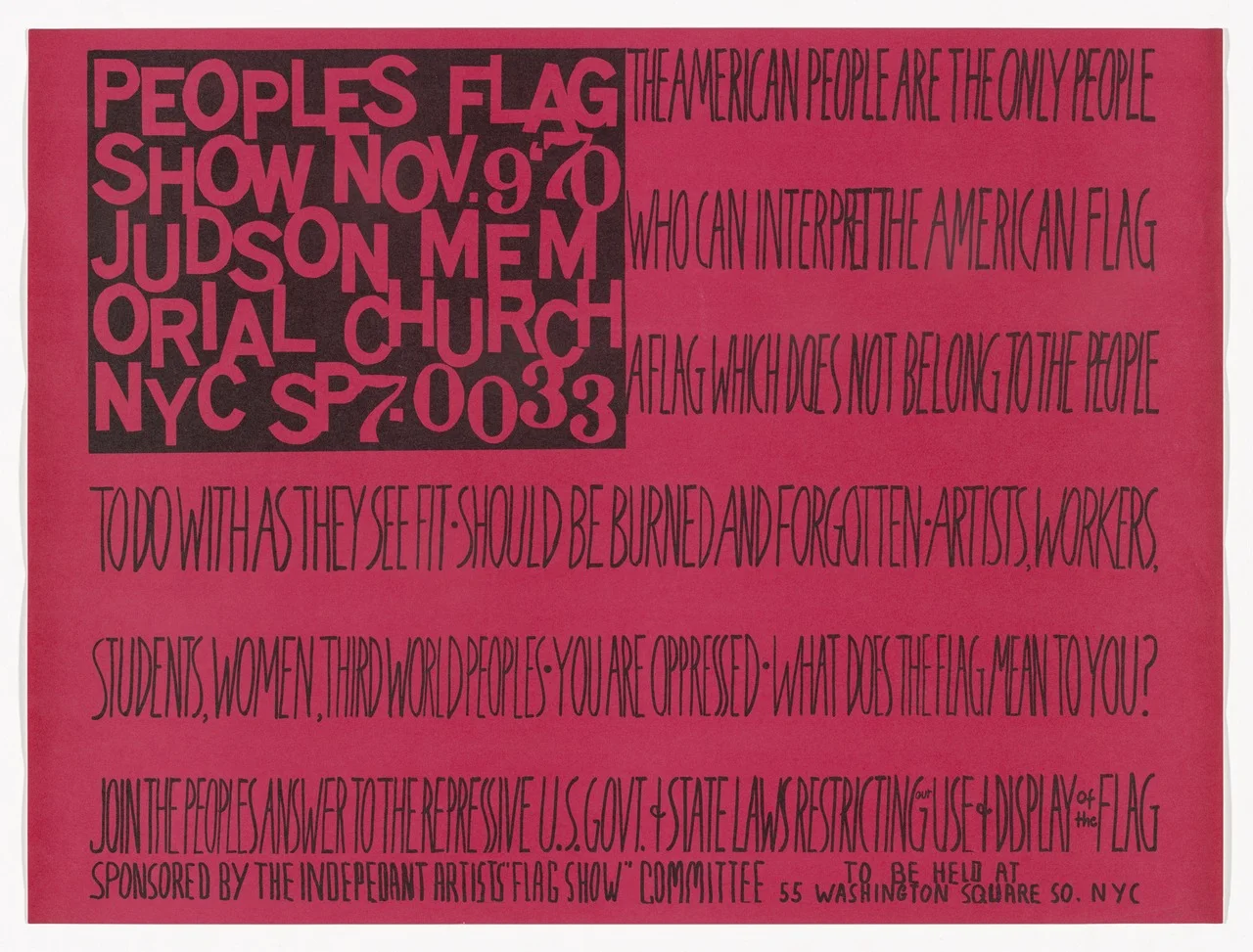 Faith Ringgold, The People's Flag Show , 1971