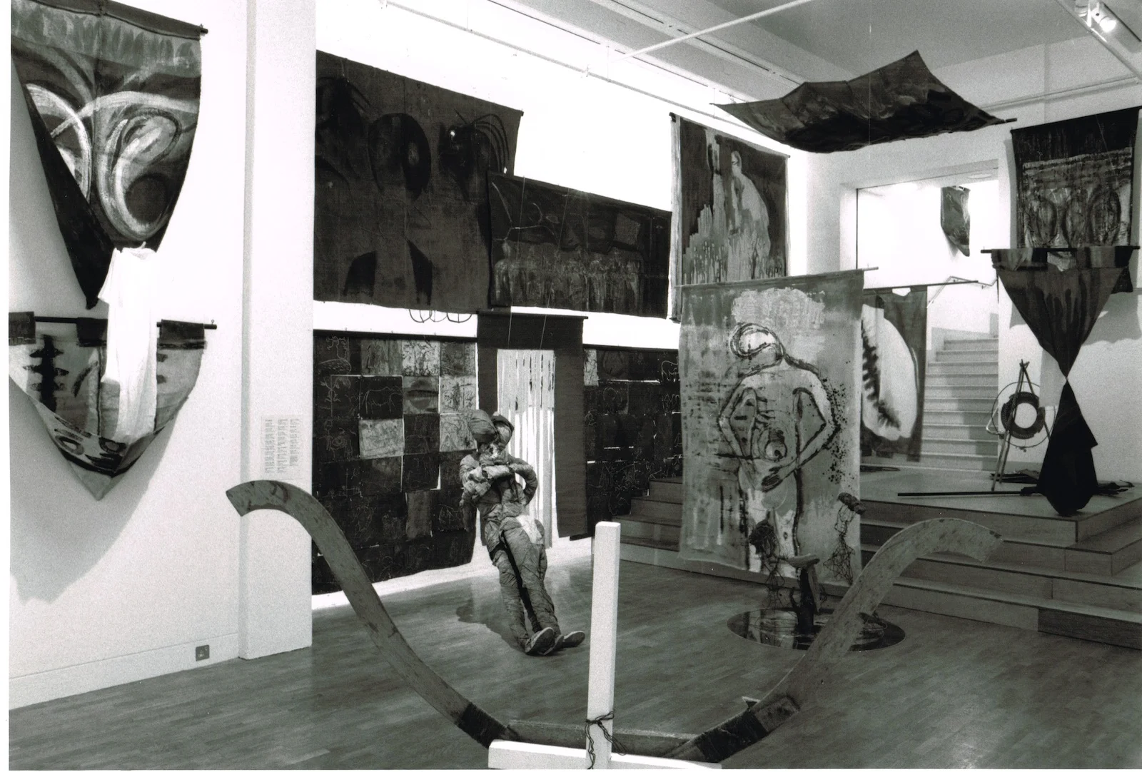 Installation view of Seven Stories About Modern Art in Africa, 1995.
