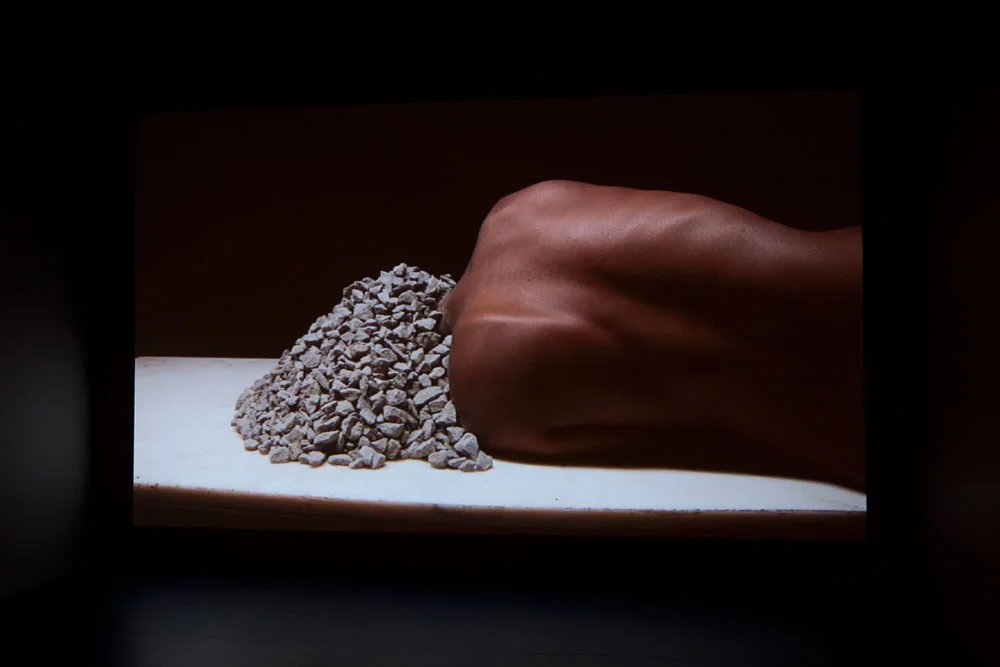 My dreams, my works must wait till after hell... : video installation, 2012. Created and produced by Girl ( Simone Leigh & Chitra Ganesh). Featured in the 2014 Dak'Art Biennial. 