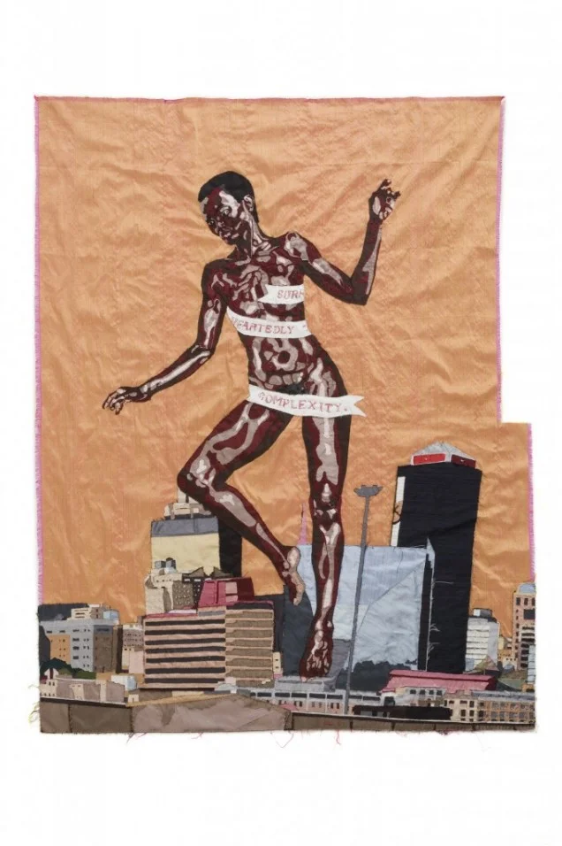 Billie Zangewa, The Rebirth of the Black Venus, 2010. Featured in Body Talk: Feminism, Sexuality and the Body in the Work of Six African Women Artists at WIELS, Contemporary Art Centre, 2016.