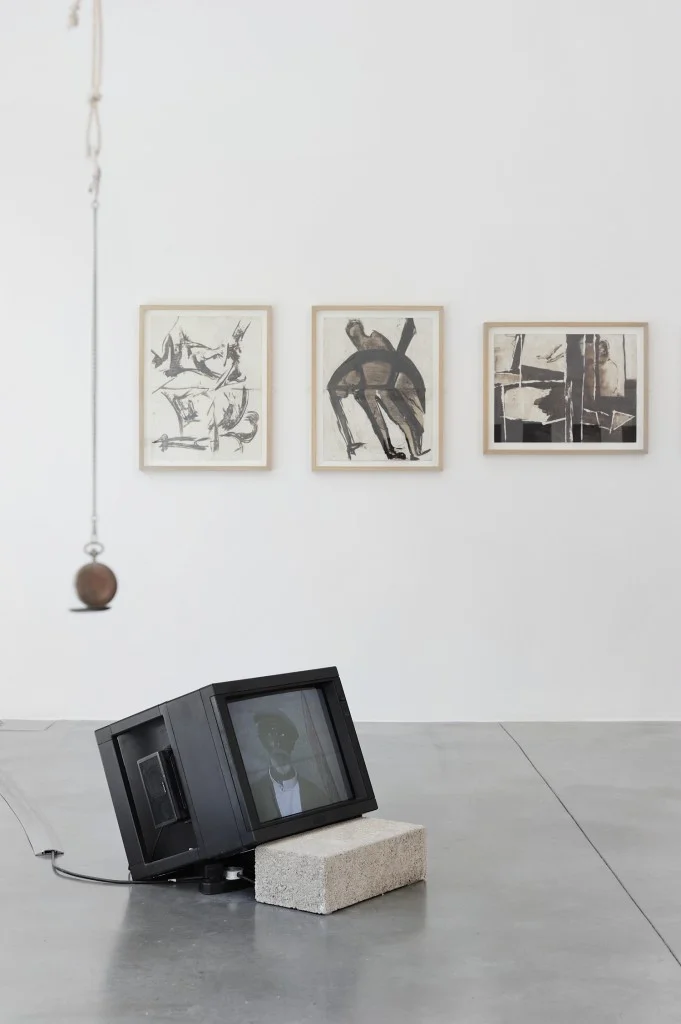 Installation view, Issa Samb, From the Ethics of Acting to the Empire Without Signs , Rivington Place, 2014. PH: Thiery Bal