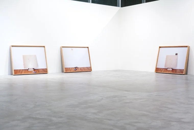 Installation view of Leslie Hewitt: Sudden Glare of the Sun at Contemporary Art Museum St. Louis, 2012.