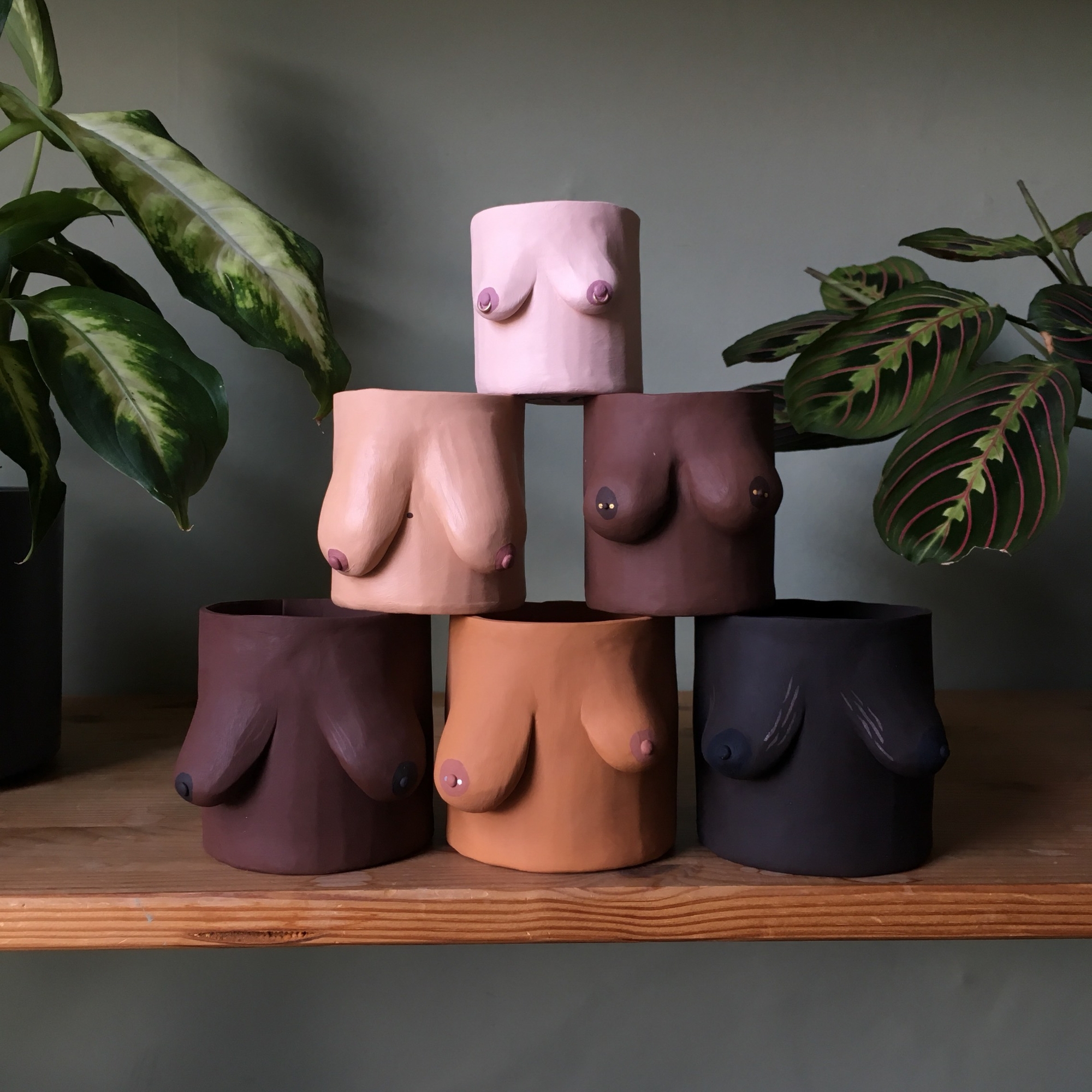Celebrate your lady’s body and get her boobies turned into a flower pot. I really want to get one myself!